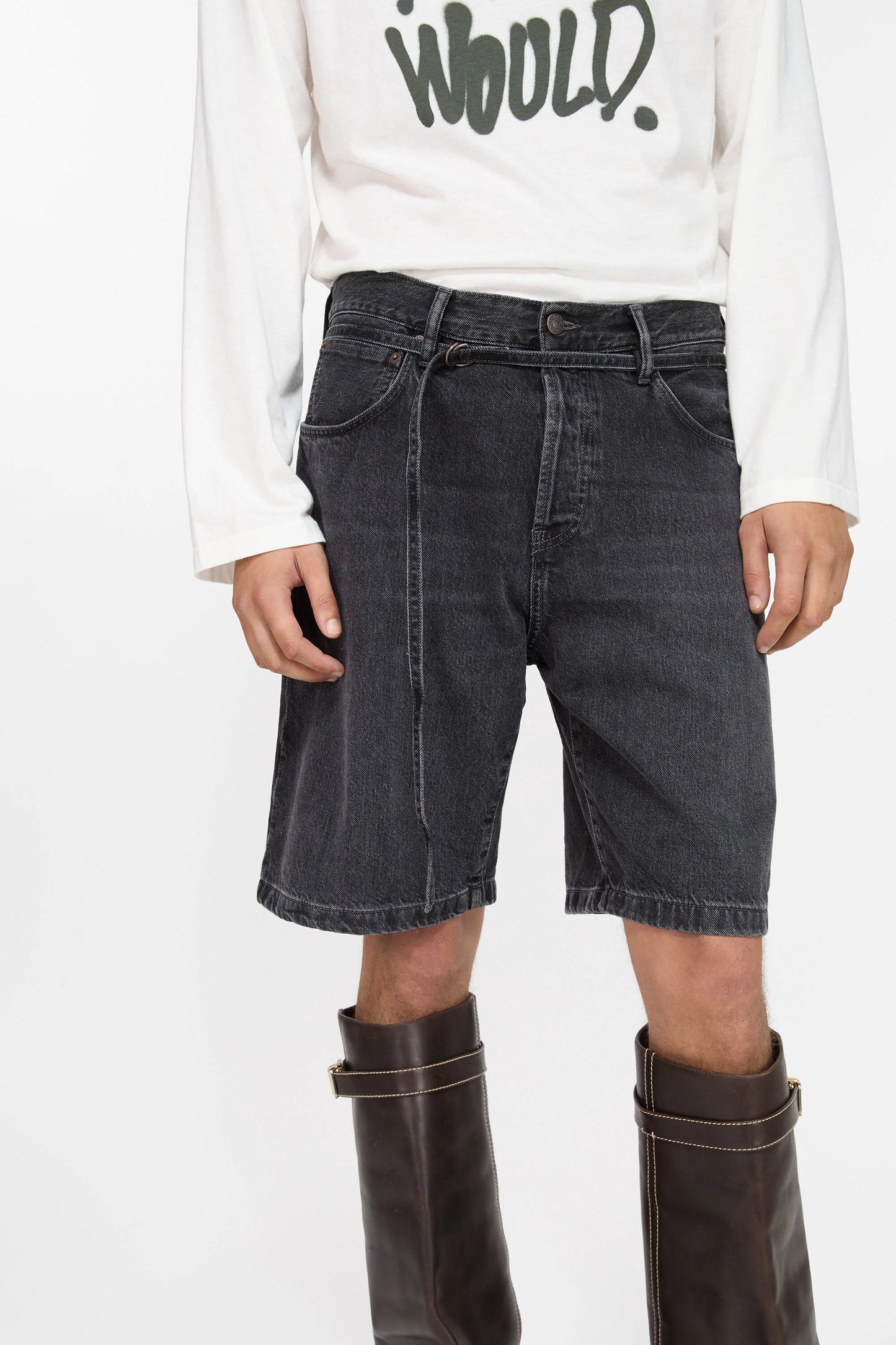 Acne Studios Loose Fit Denim Shorts