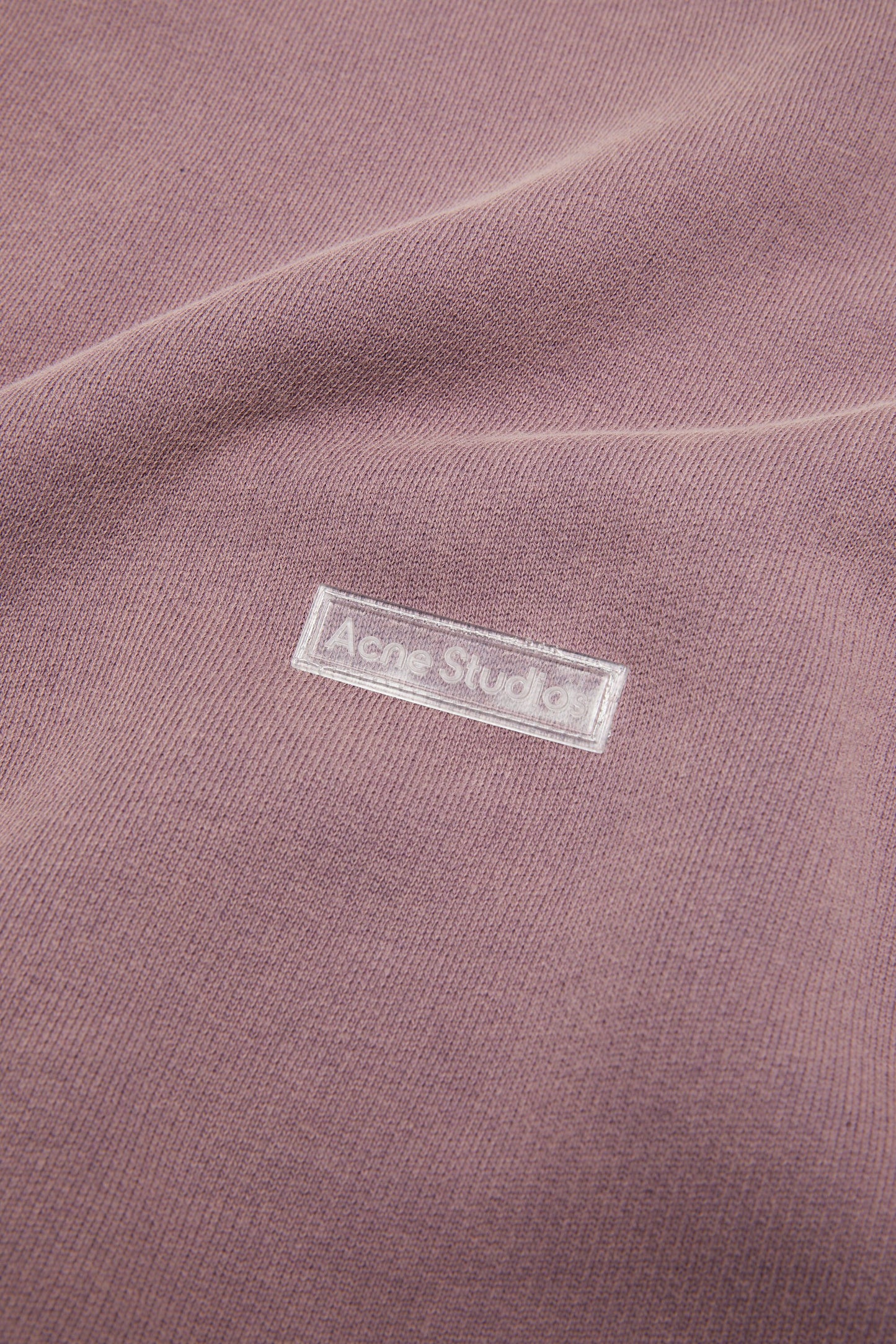 Acne Studios Logo Patch Cotton Hoodie Purple