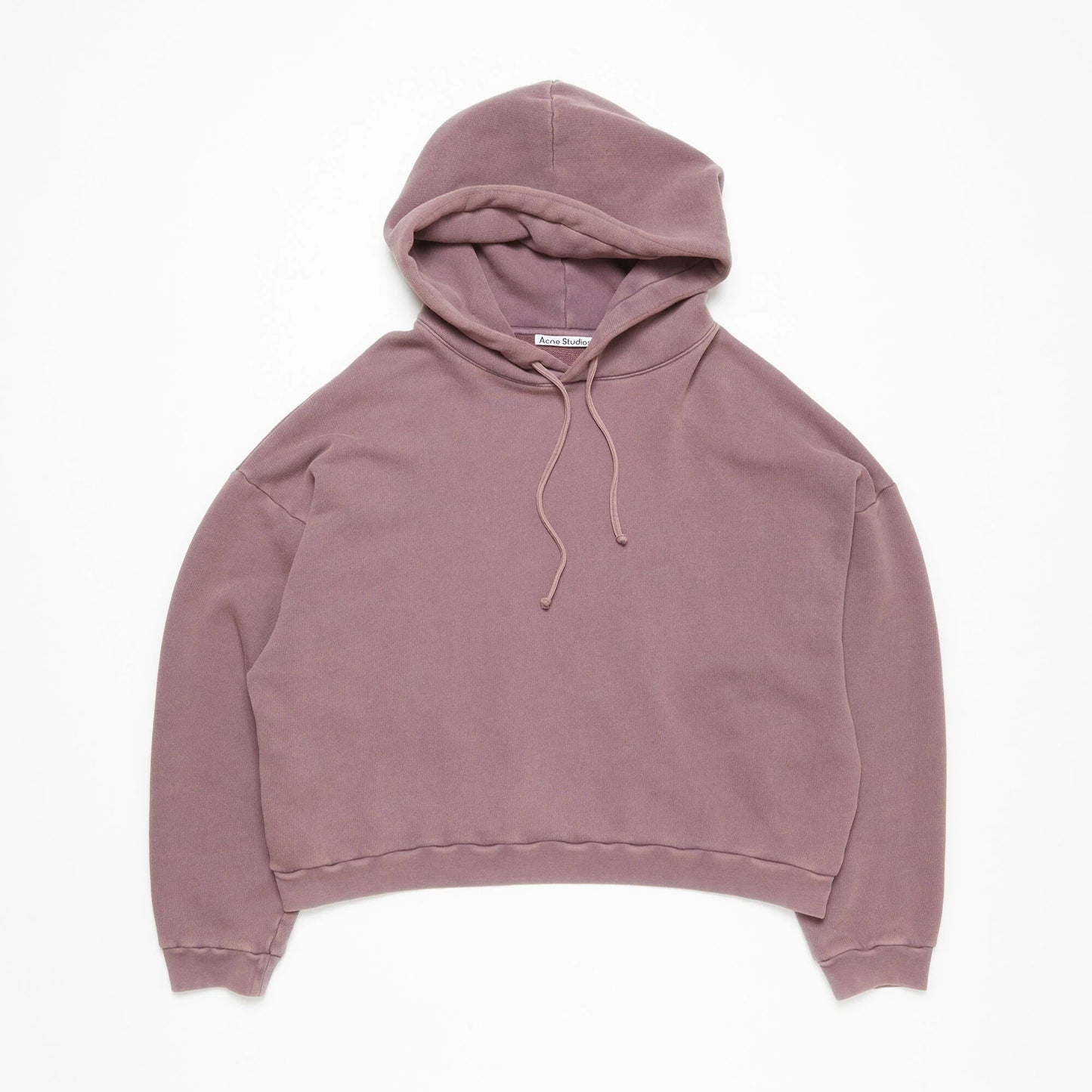 Acne Studios Logo Patch Cotton Hoodie Purple