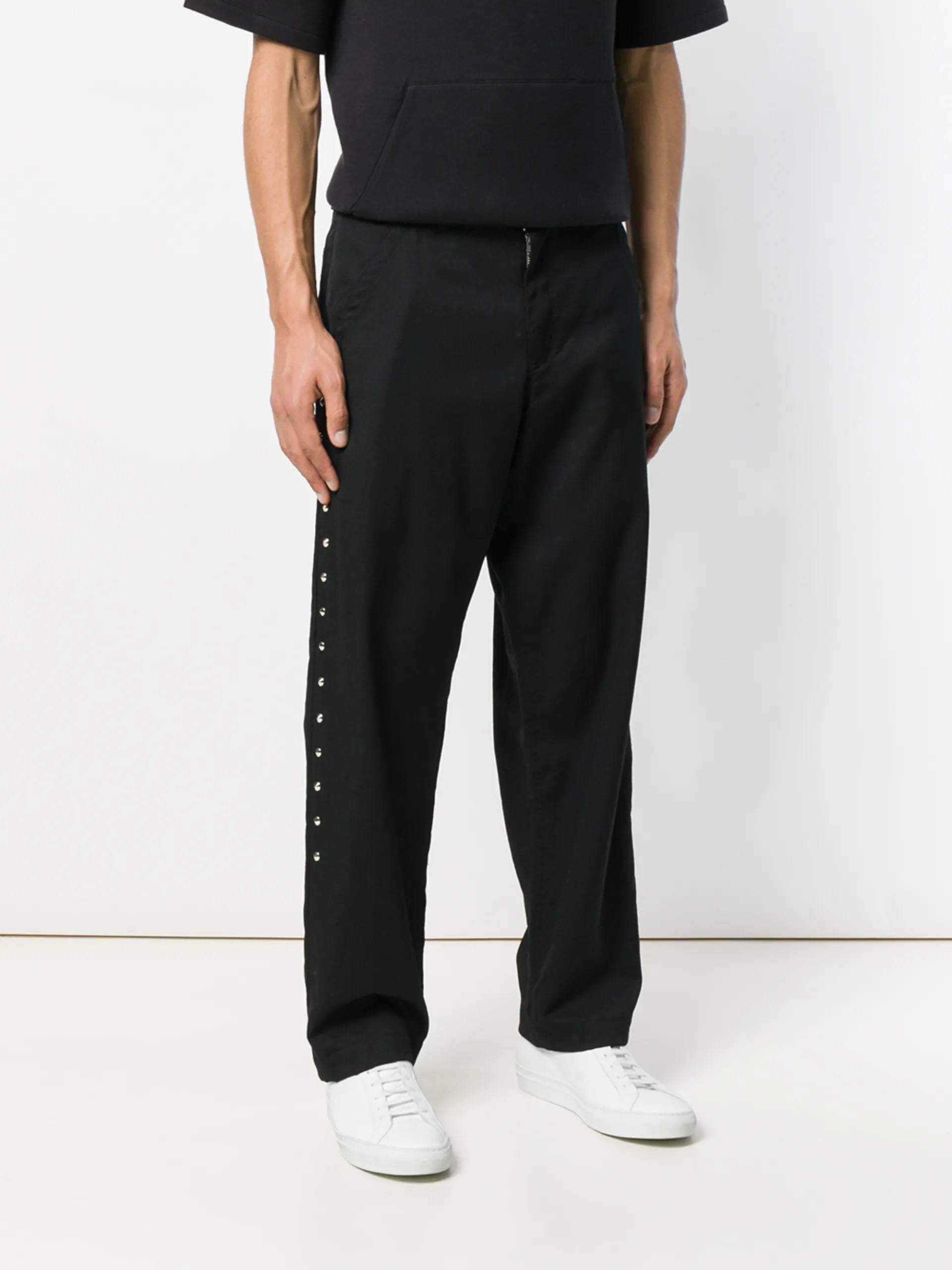 Black Comme Des Garçons Studded Chinos - detail - Black Comme Des Garçons