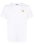 Comme Des Garçons Play Embroidered Logo Cotton T-shirt P1T216 Vue 1