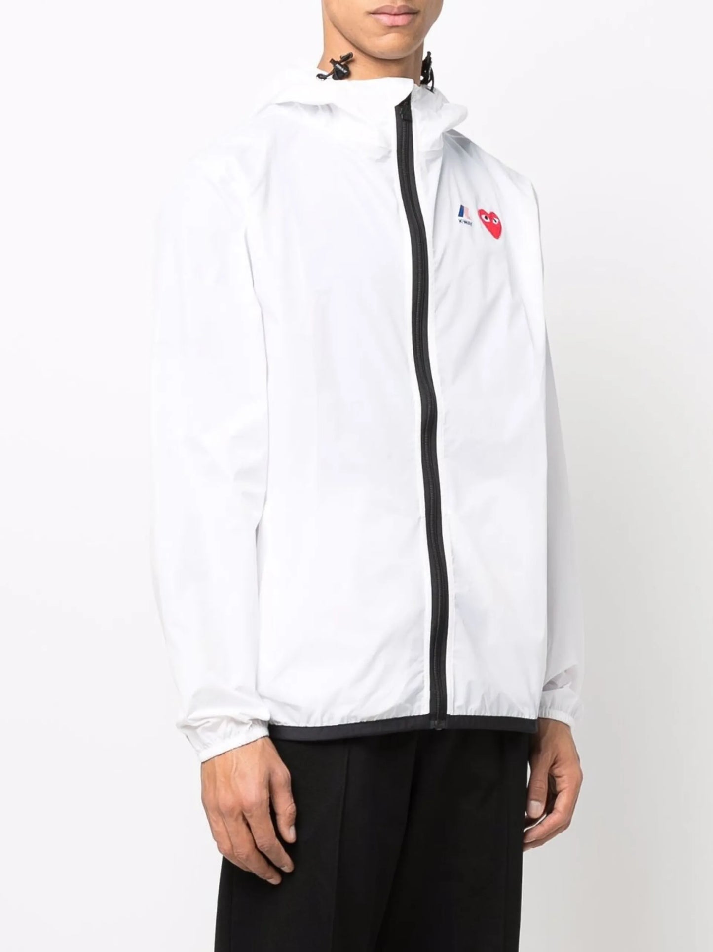 Comme Des Garçons Play X K-Way Zipped Hooded Jacket - vue 4 - Comme Des Garçons Play