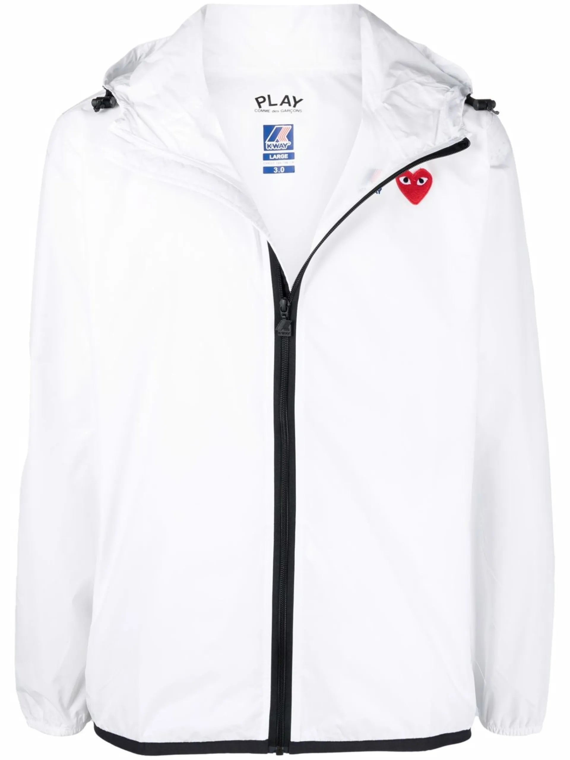 Comme Des Garçons Play X K-Way Zipped Hooded Jacket - Comme Des Garçons Play | Le Block Lyon