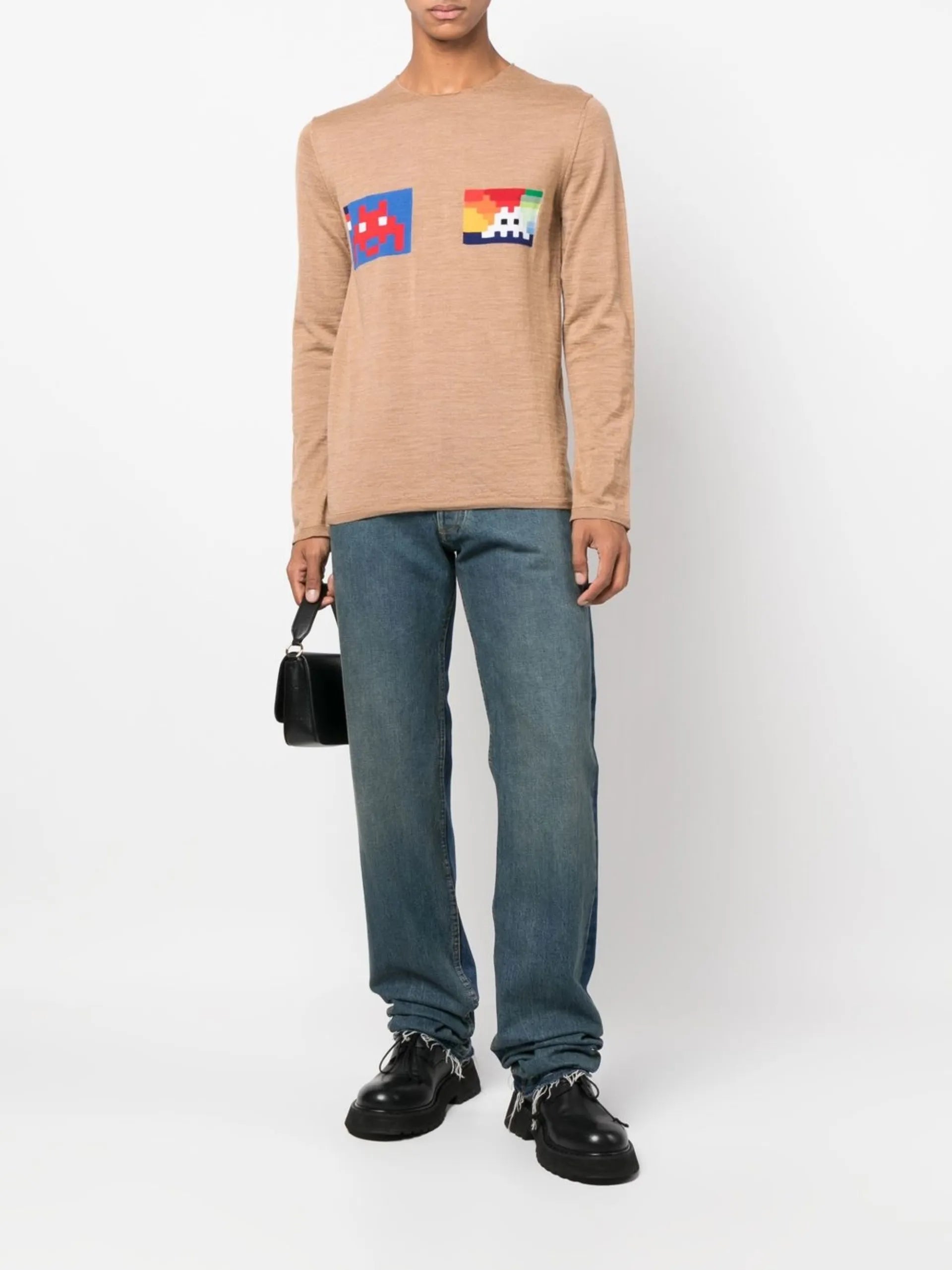 Comme Des Garçons Shirt Graphic-print Round-neck Jumper