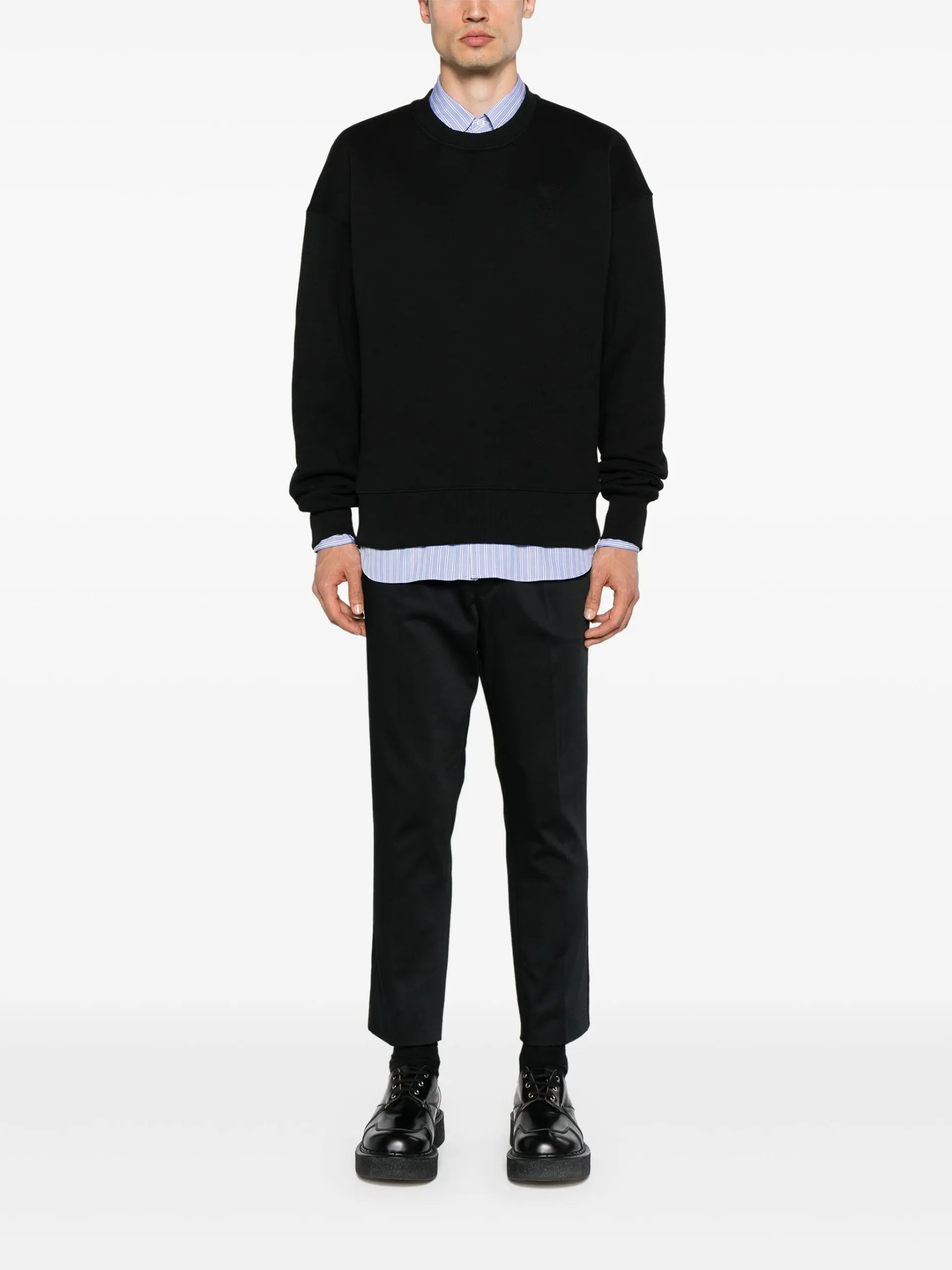 AMI Paris Elasticated-waist Cropped Trousers