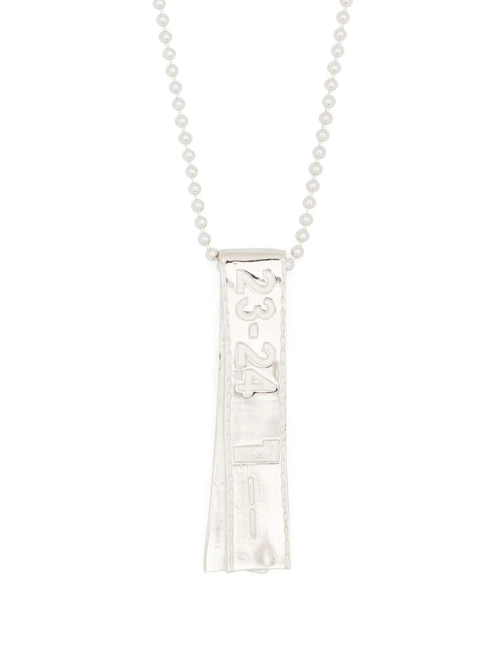 Maison MIHARA YASUHIRO Embossed Pendant Ball Chain Necklace - Maison MIHARA YASUHIRO | Le Block Lyon