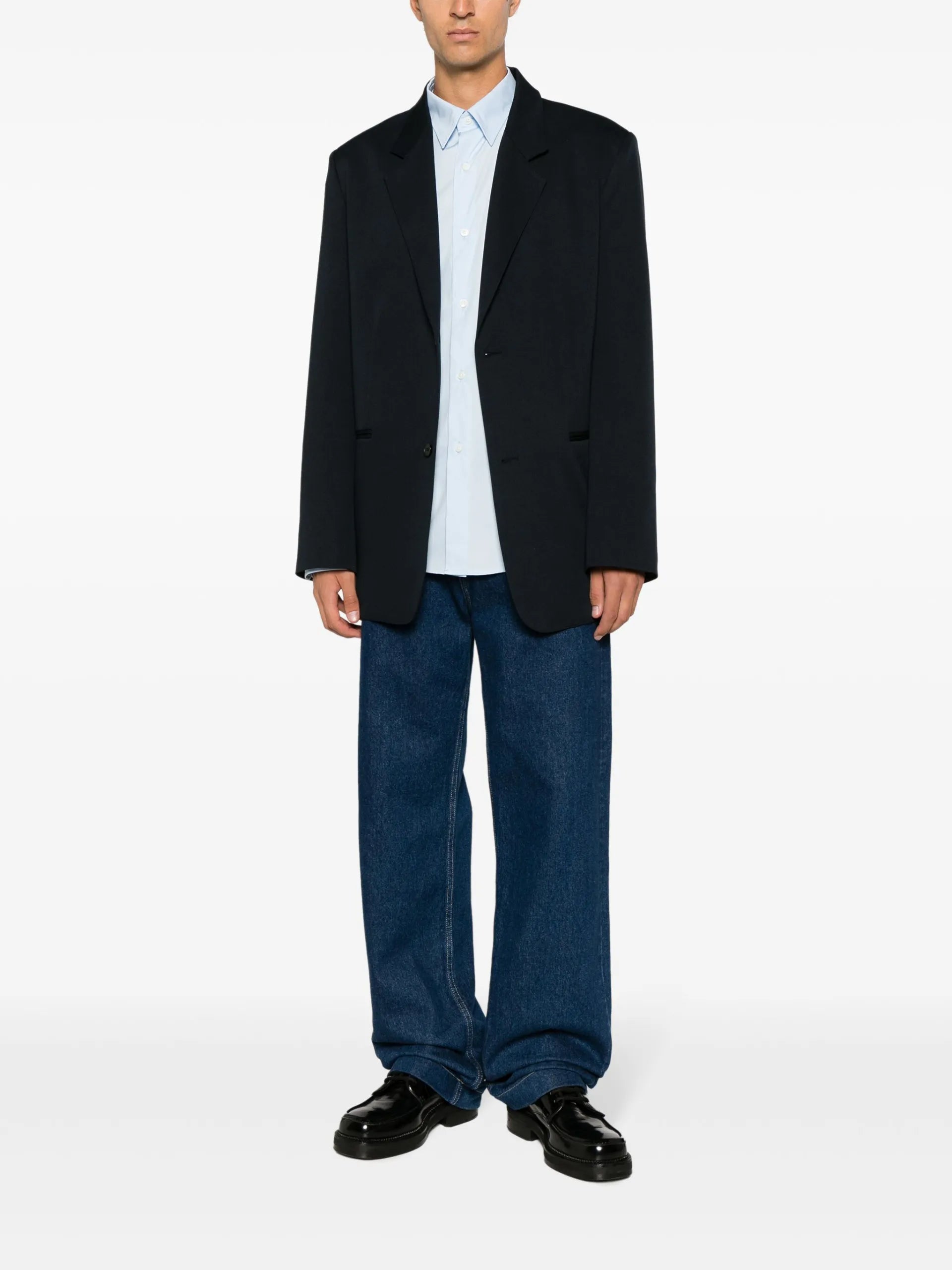 AMI Paris Ami De Coeur-embroidered Cotton Shirt - vue arriere - AMI Paris
