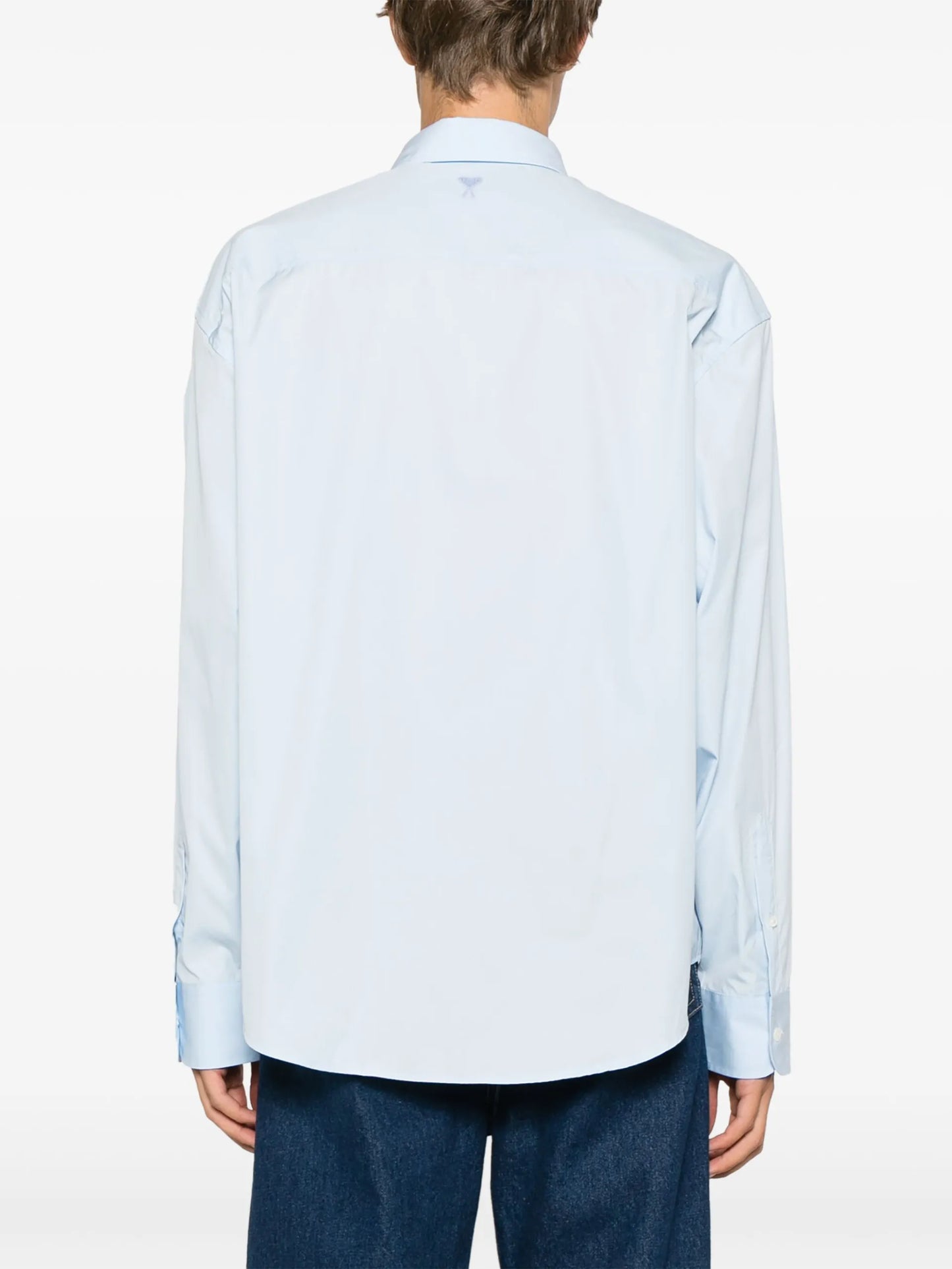 AMI Paris Ami De Coeur-embroidered Cotton Shirt - vue 4 - AMI Paris