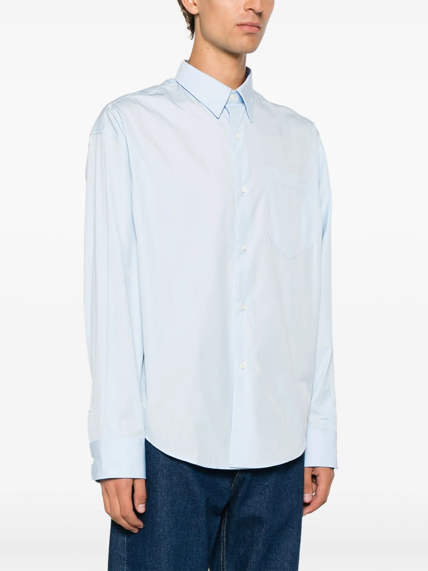 AMI Paris Ami De Coeur-embroidered Cotton Shirt - detail - AMI Paris