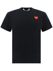 Comme Des Garçons Play Heart-patch Cotton T-shirt AXT108 Vue 1