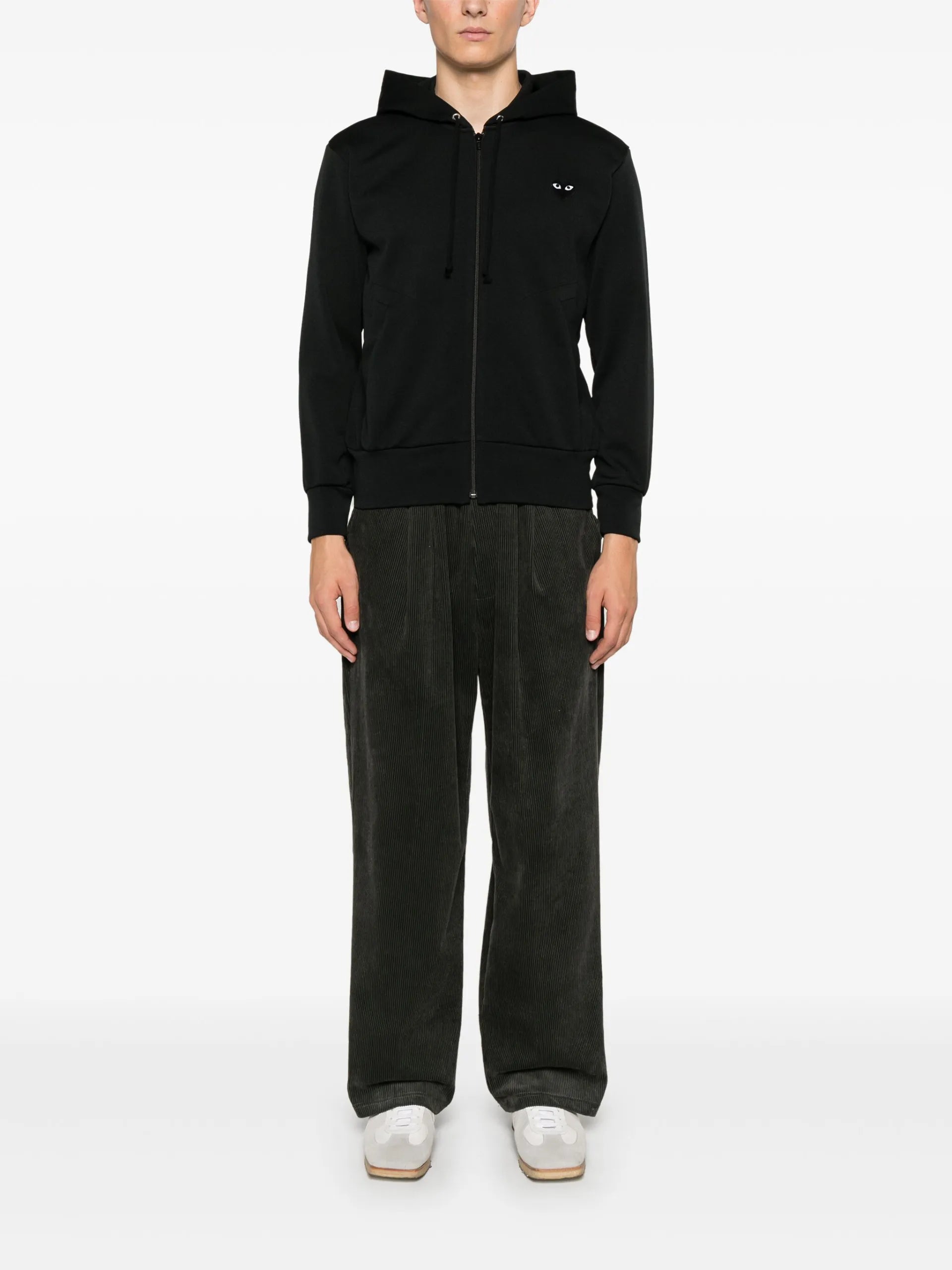 Comme Des Garçons Play Heart-patch Zip-up Hoodie AXT254051 Vue 2
