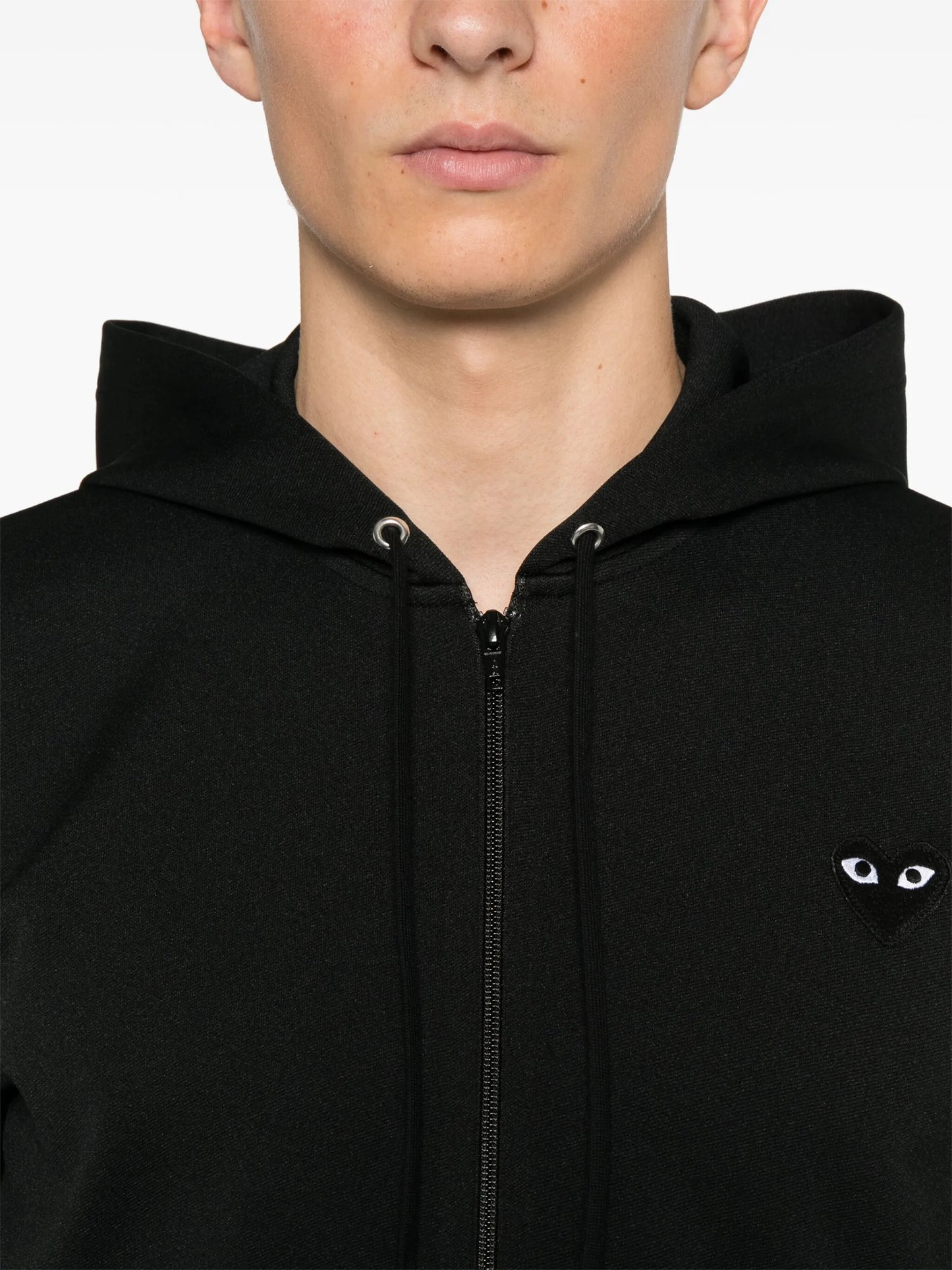 Comme Des Garçons Play Heart-patch Zip-up Hoodie AXT254051 Vue 5