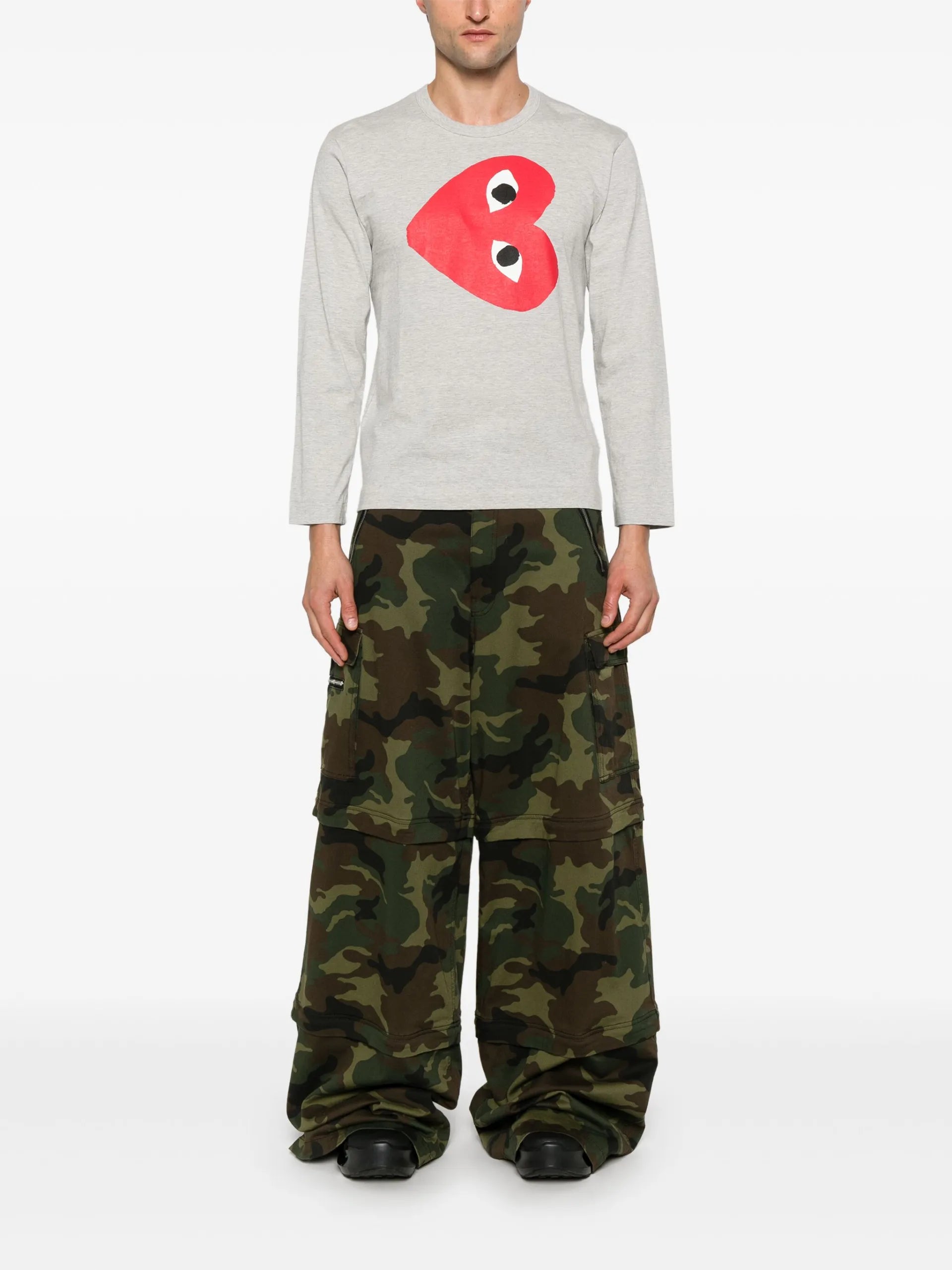 Comme Des Garçons Play Side Heart-print T-shirt
