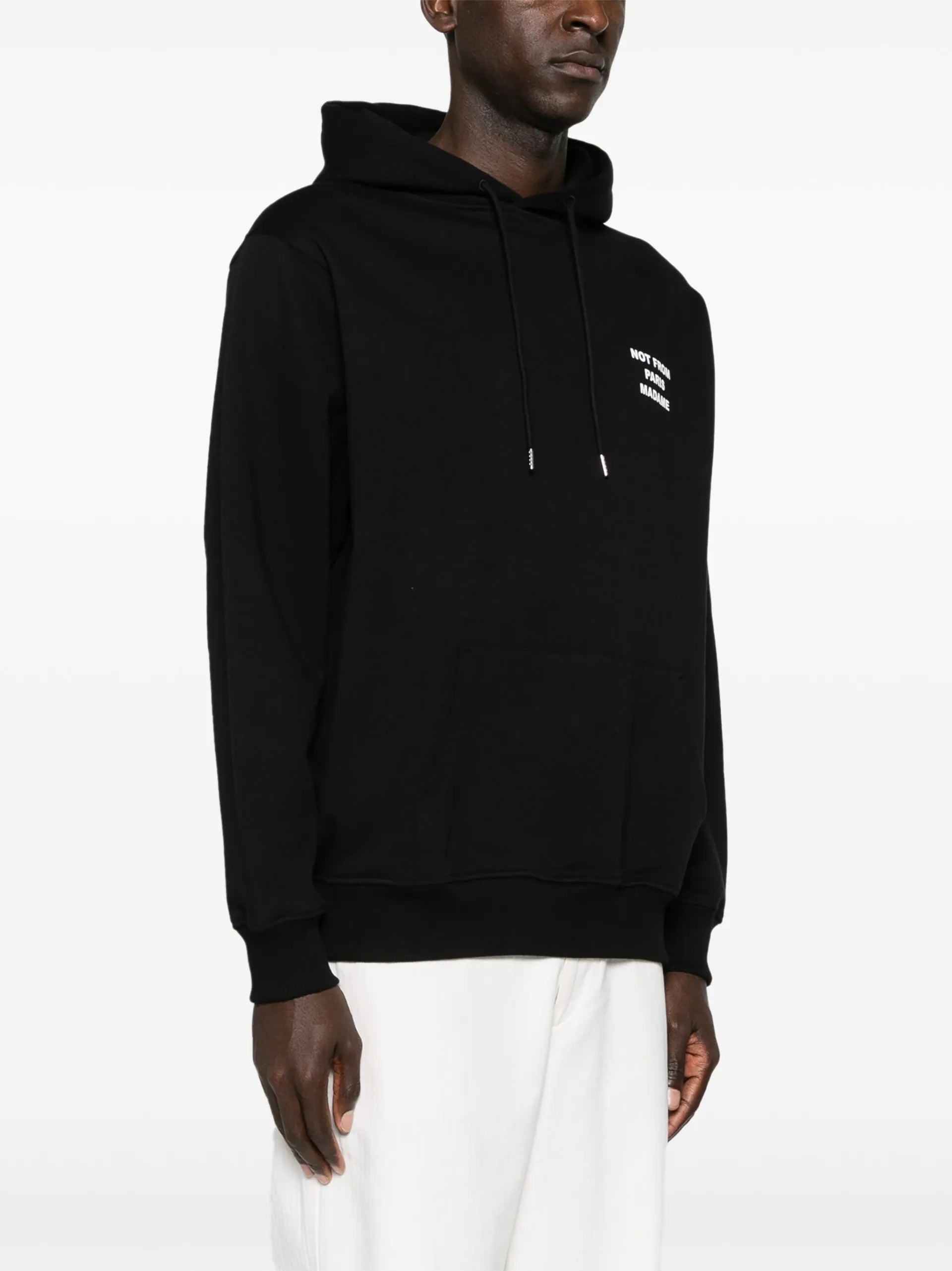 Drôle De Monsieur Slogan-print Cotton Hoodie - detail - Drôle De Monsieur