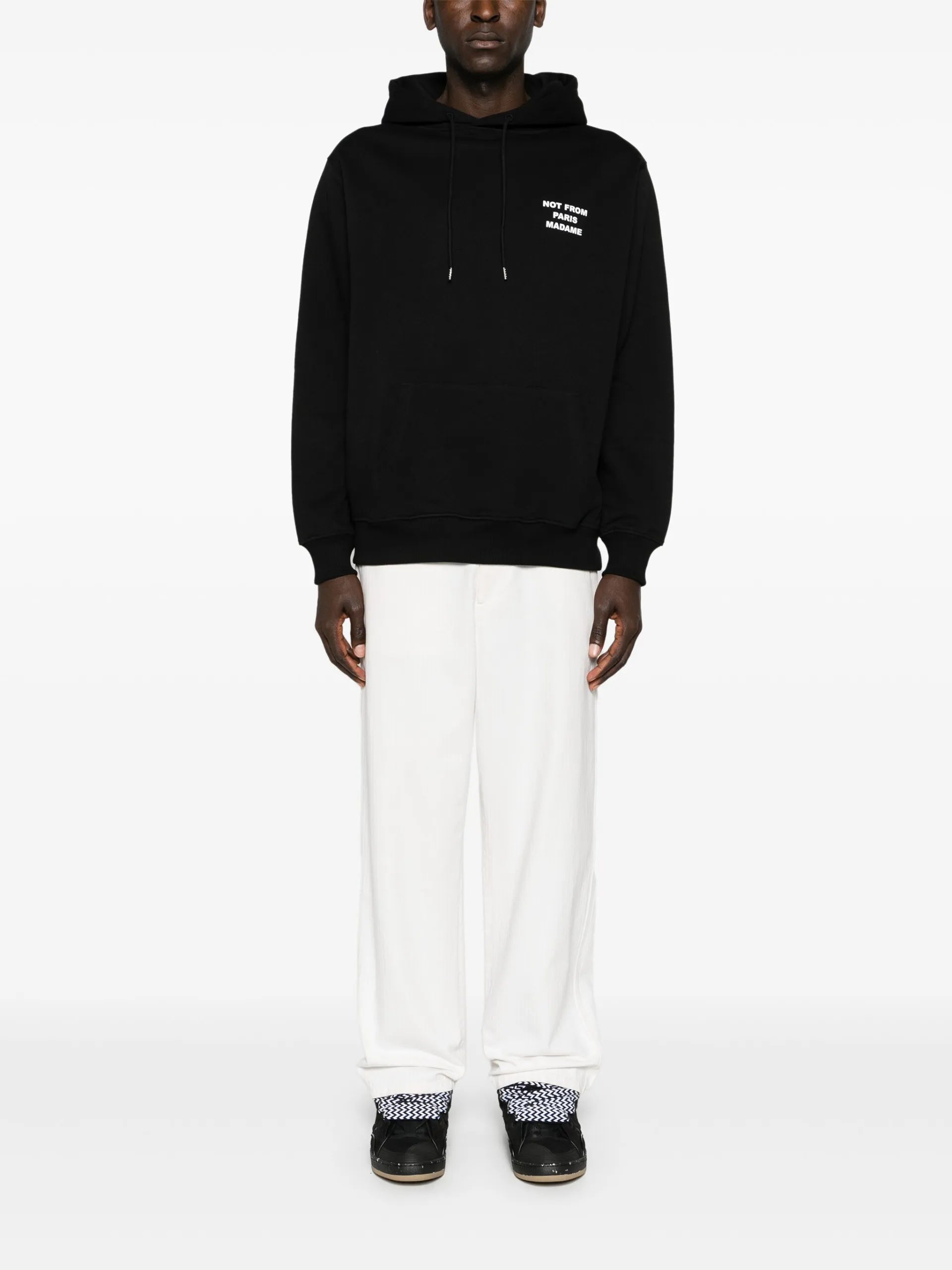 Drôle De Monsieur Slogan-print Cotton Hoodie