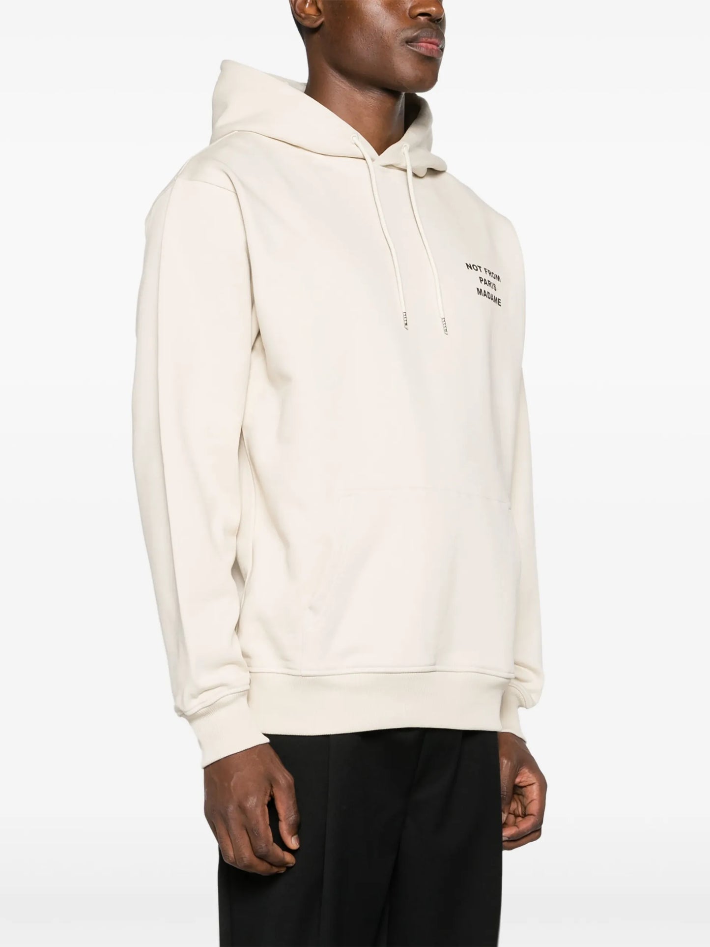 Drôle De Monsieur Logo-print Cotton Hoodie - detail - Drôle De Monsieur