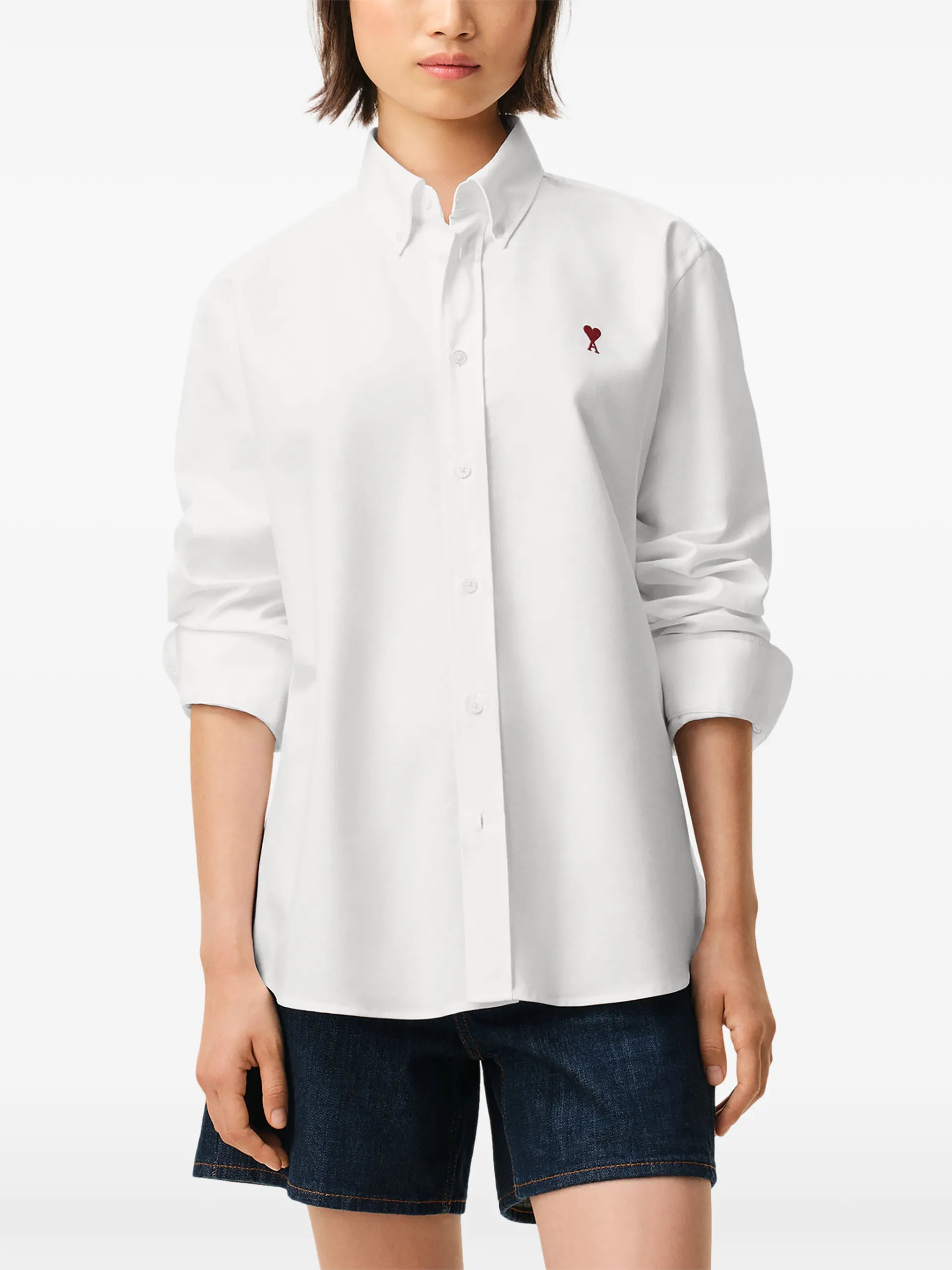 AMI Paris Ami De Coeur Cotton Shirt E26BFUSH063CO0031 Vue 3