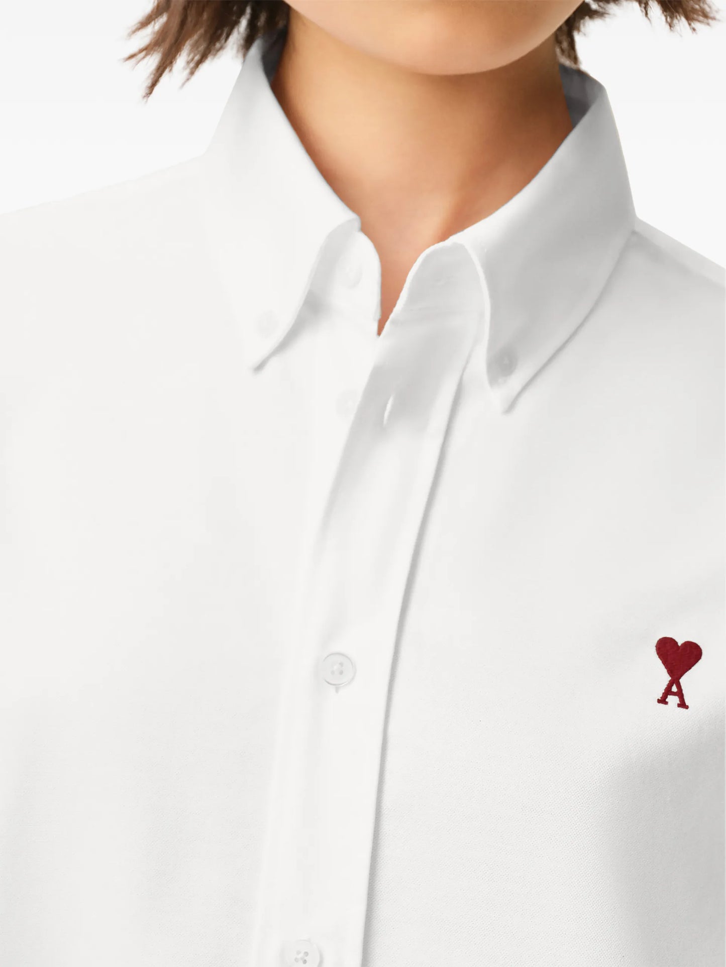 AMI Paris Ami De Coeur Cotton Shirt E26BFUSH063CO0031 Vue 5