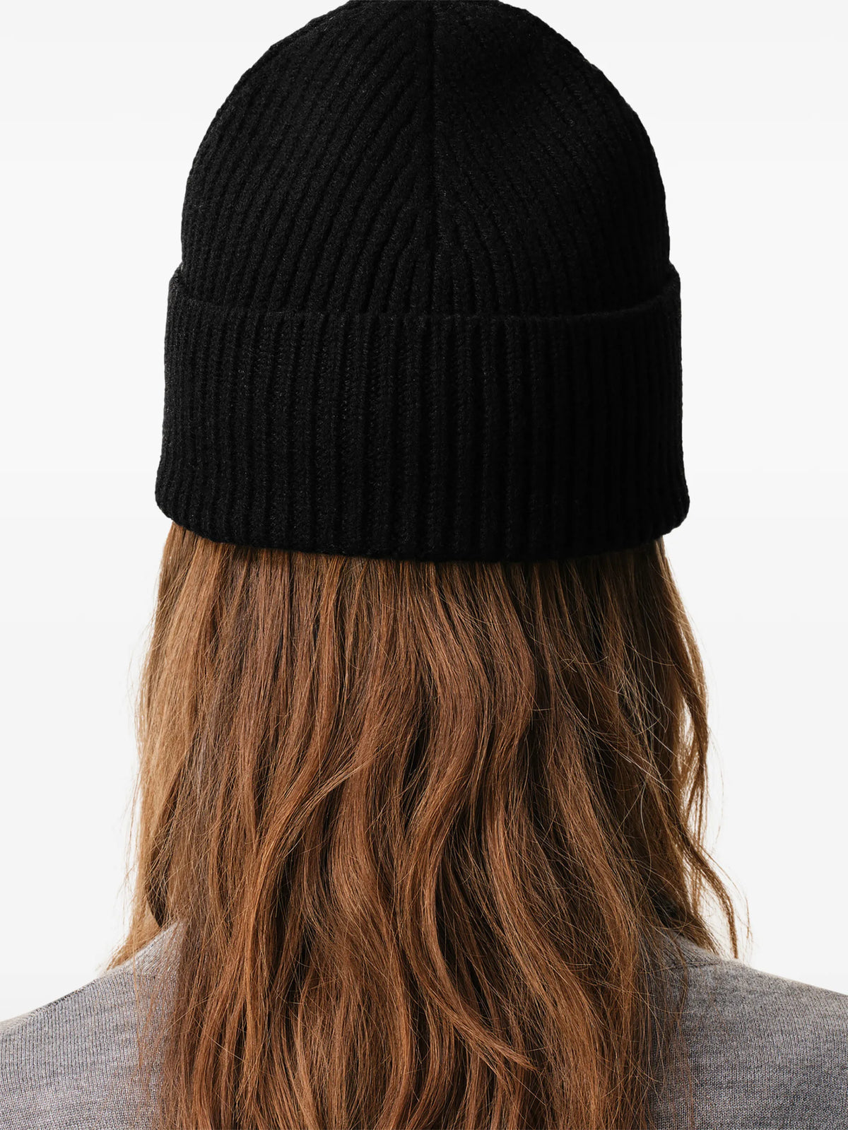 AMI Paris black wool beanie with Ami De Coeur coloris Black - vue 5