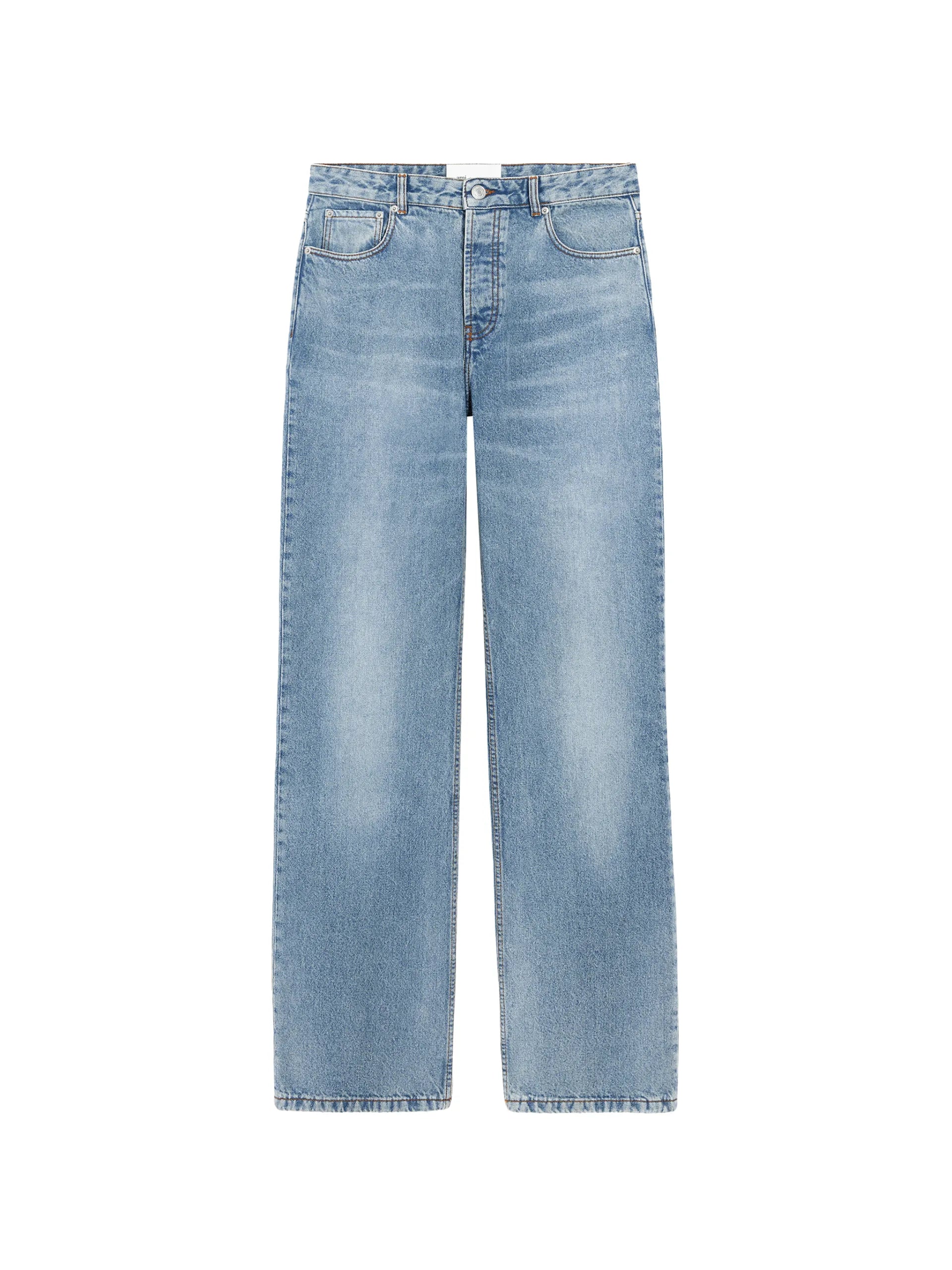 AMI Paris Wide-leg Jeans Blue Cotton - AMI Paris | Le Block Lyon