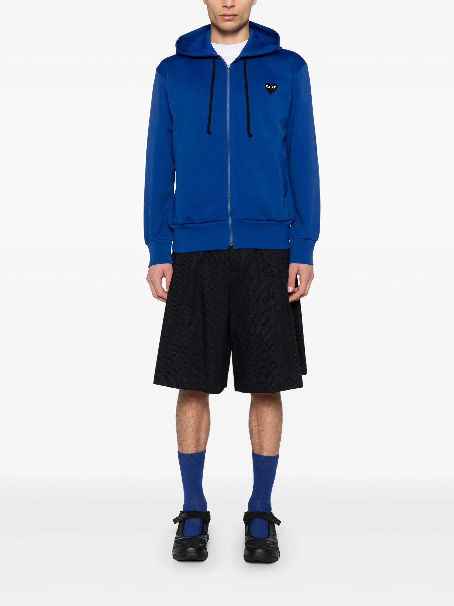 Comme Des Garçons Play Heart-emblem Zip-up Hoodie AXT254 Vue 2