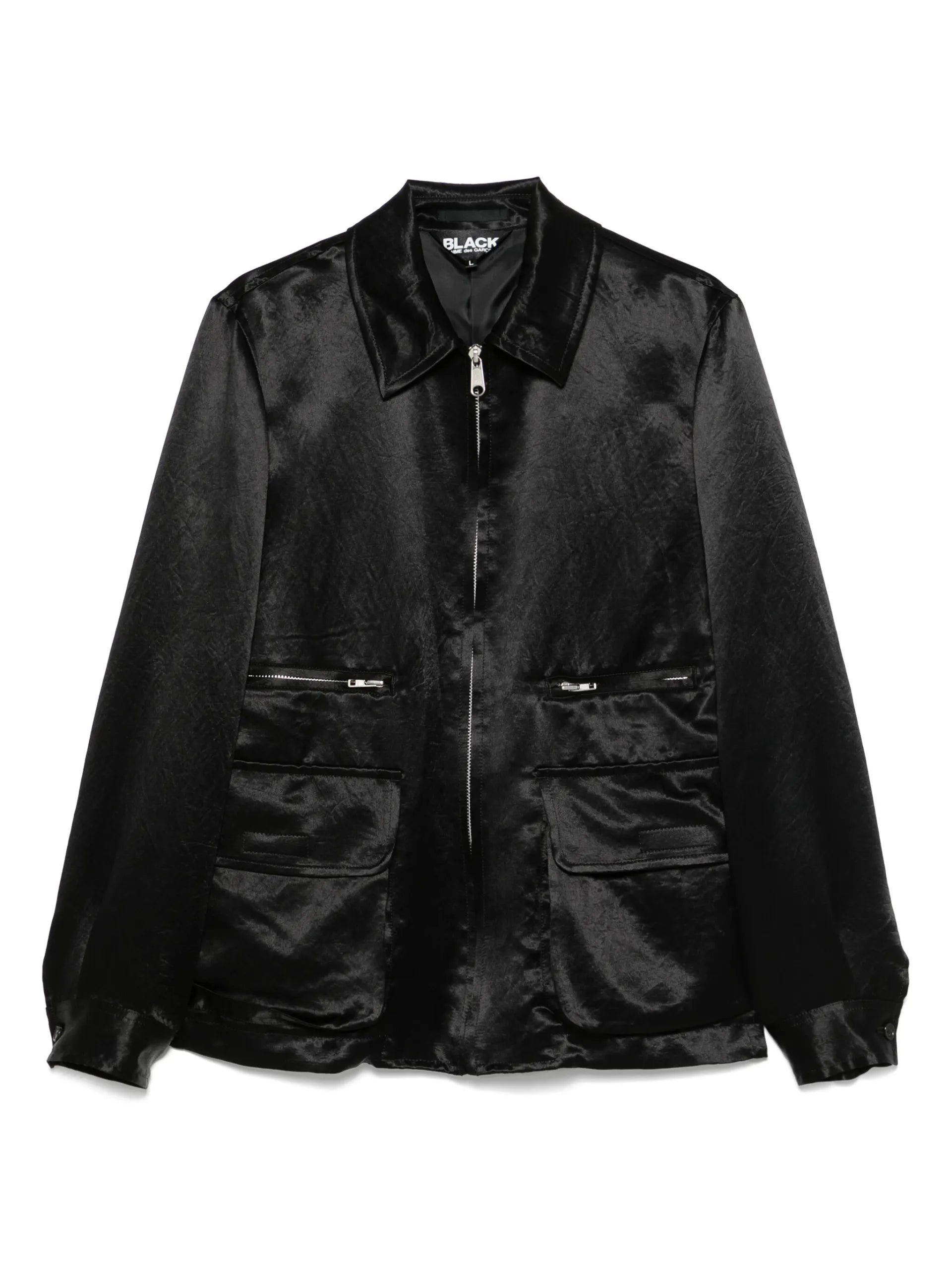 Black Comme Des Garçons Satin Jacket - Black Comme Des Garçons | Le Block Lyon
