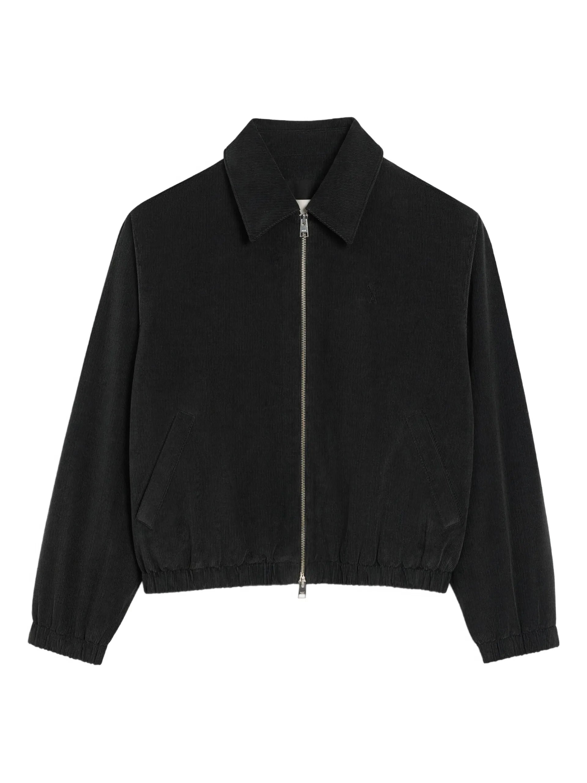 AMI Paris Ami De Coeur Zip-fastening Grey Jacket - AMI Paris | Le Block Lyon