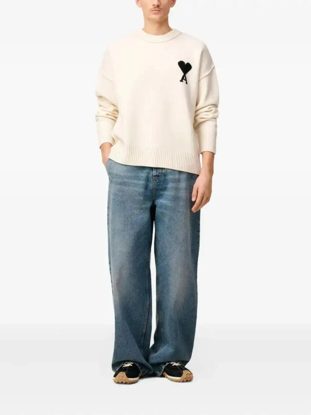 AMI Paris Ami De Coeur Crew-neck Wool Sweater
