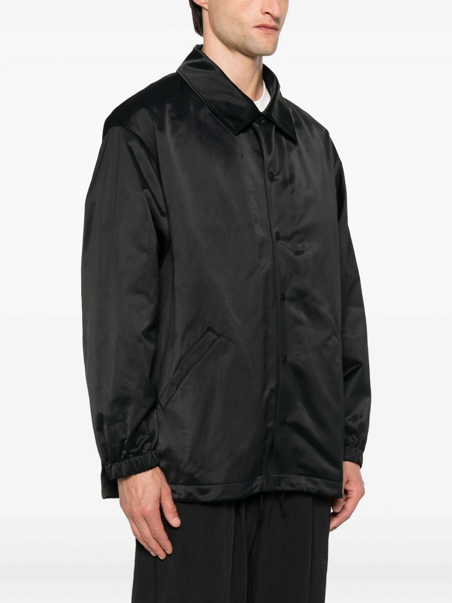 Y-3 Logo-print Shirt Jacket Black Recycled Polyester - vue 4 - Y-3