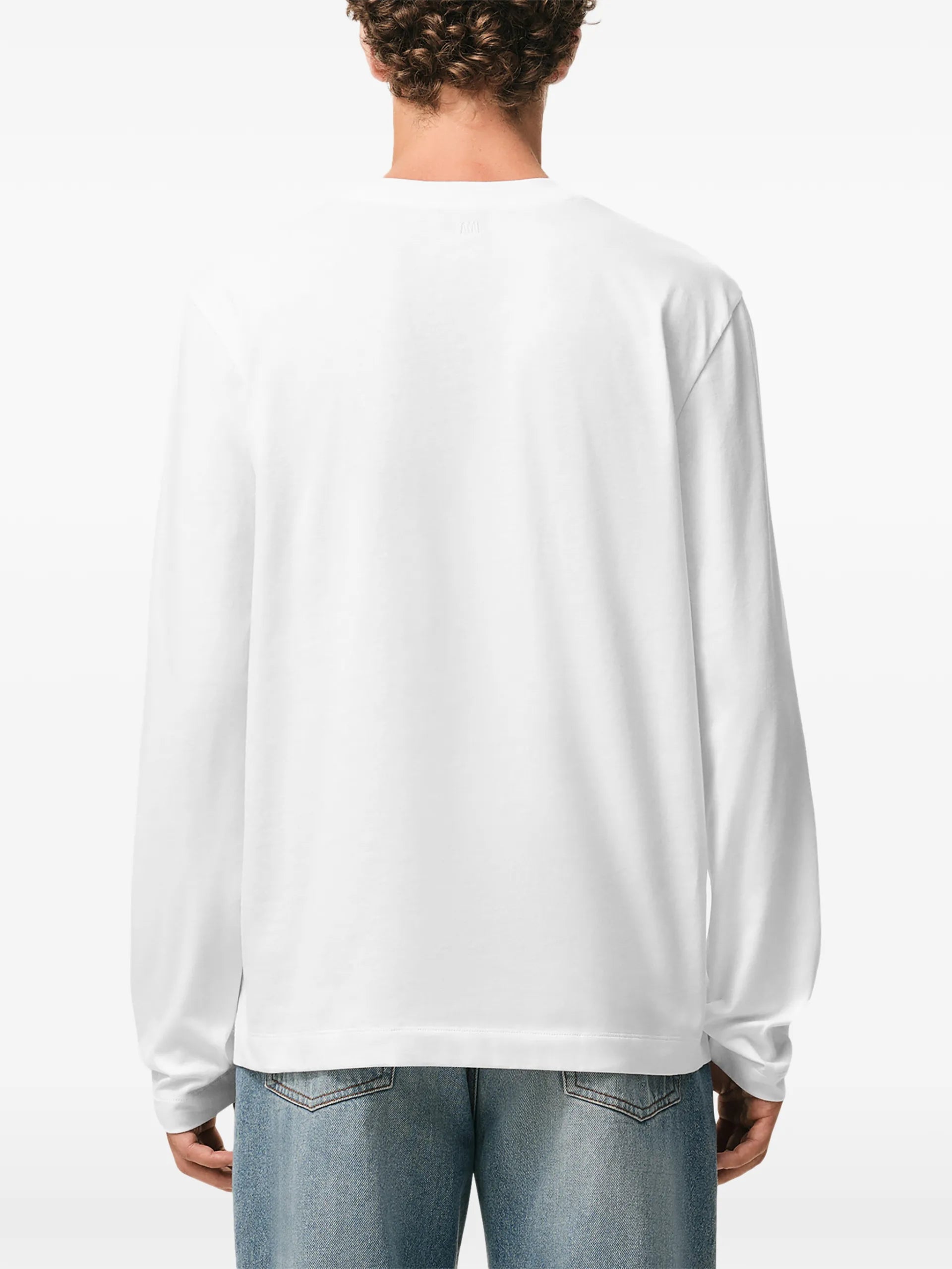 AMI Paris Ami De Coeur Organic-cotton T-shirt E26BFUTS235724 Vue 4