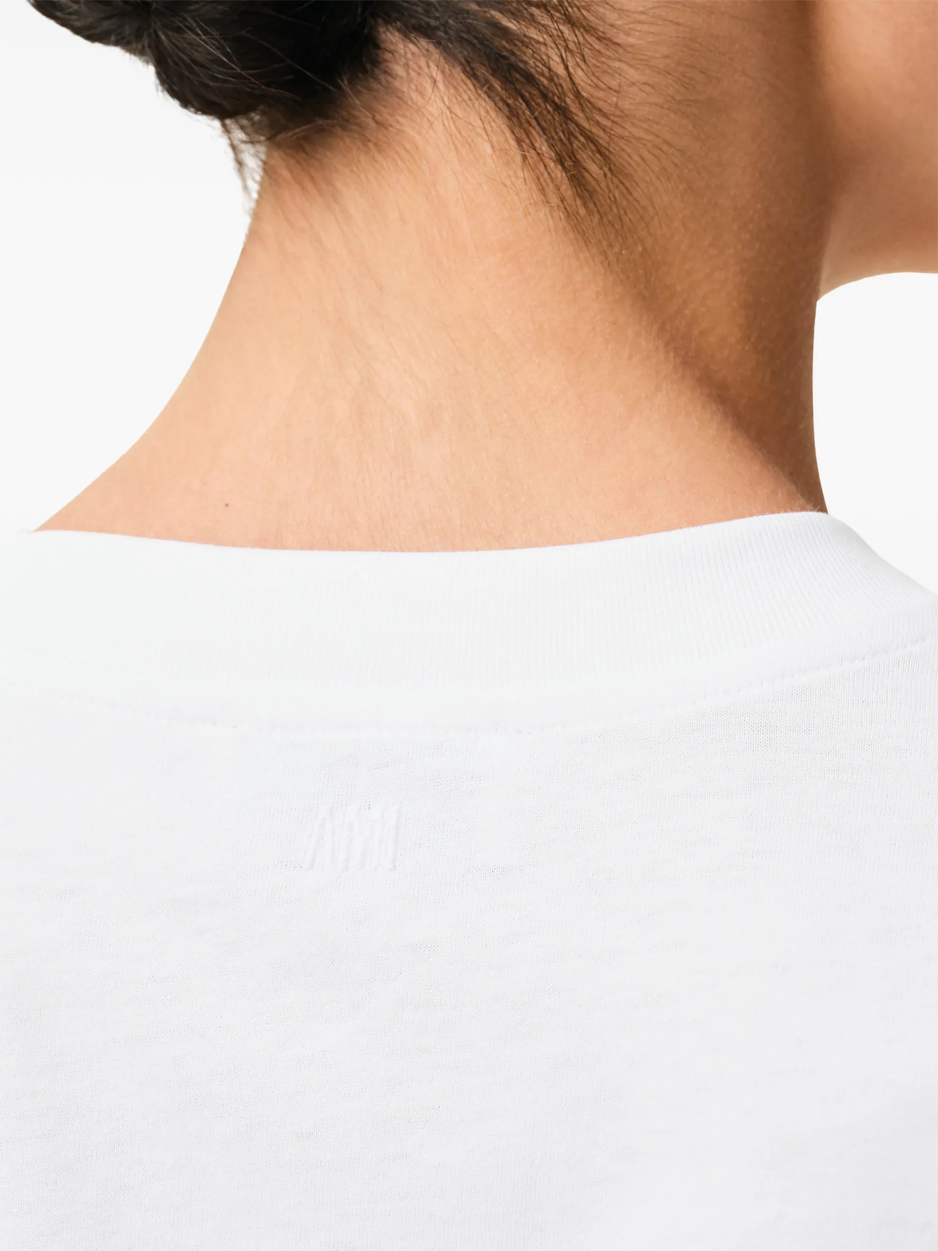 AMI Paris Ami De Coeur Organic-cotton T-shirt E26BFUTS235724 Vue 7