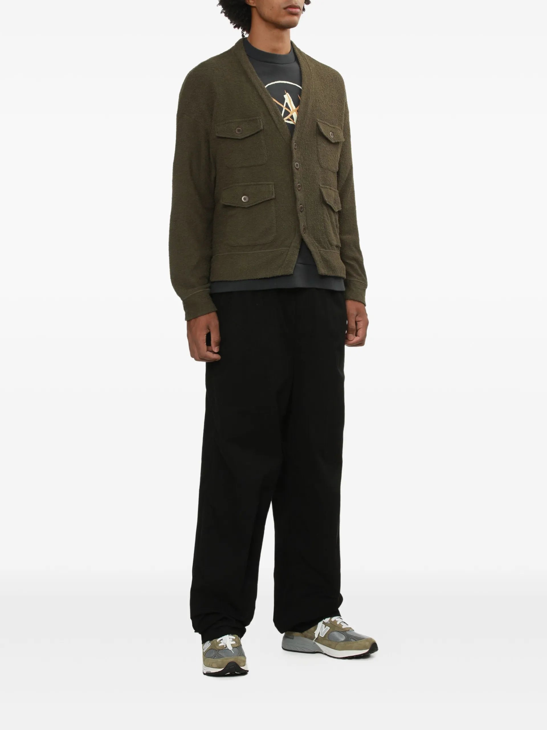 Undercover Elastic-waist Pocketed Straight-leg Trousers