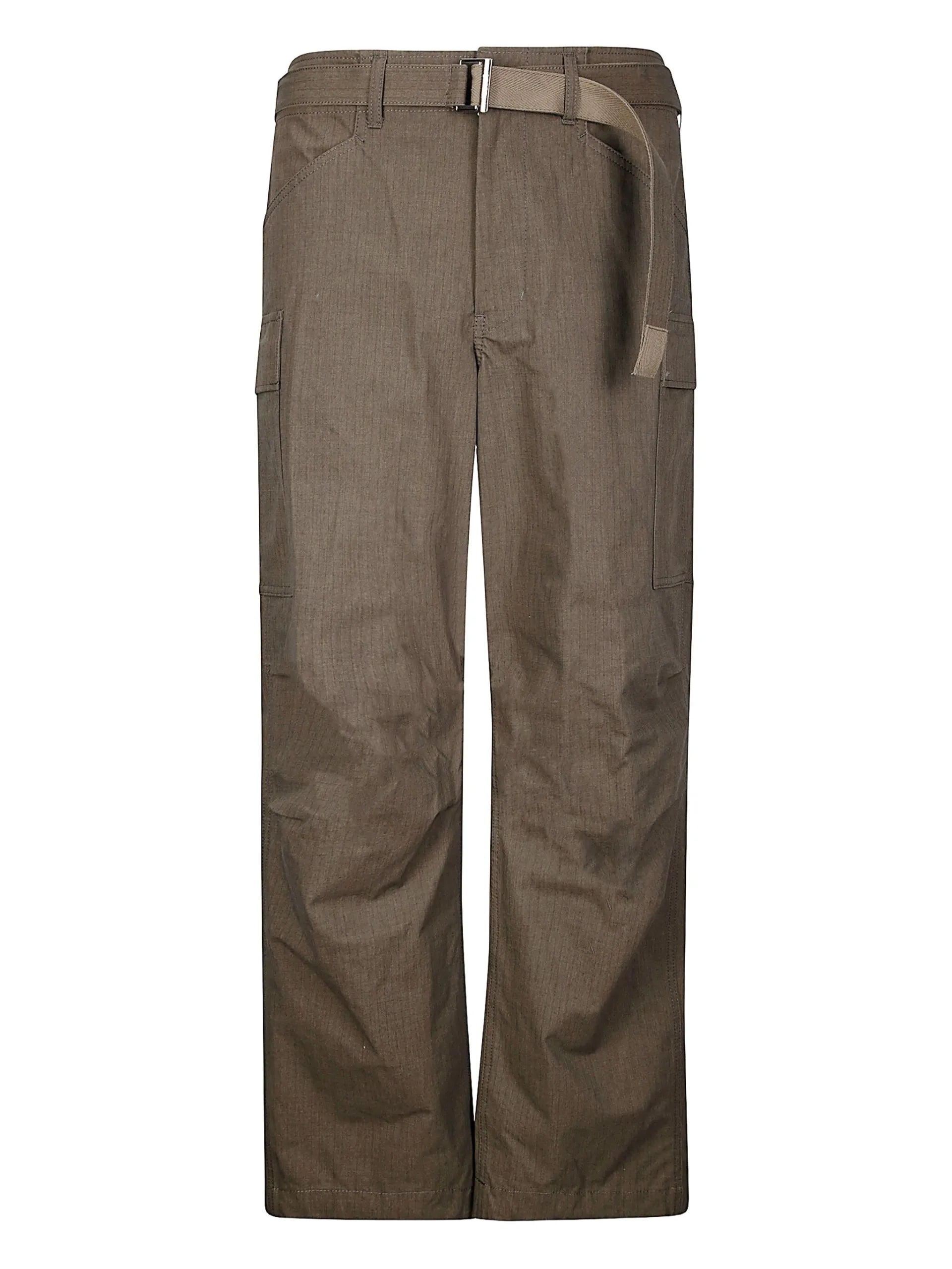 Sacai Ripstop Cargo Pants Brown Cotton - sacai | Le Block Lyon