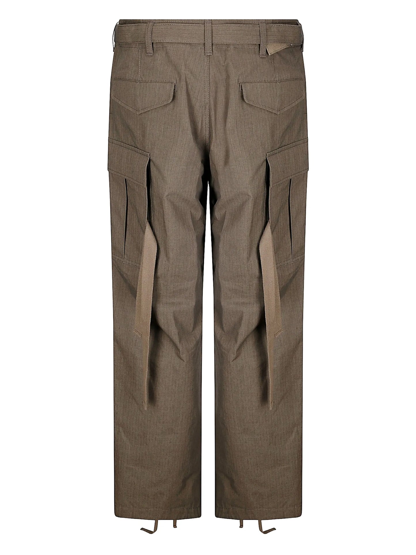 Sacai Ripstop Cargo Pants Brown Cotton - vue arriere - sacai