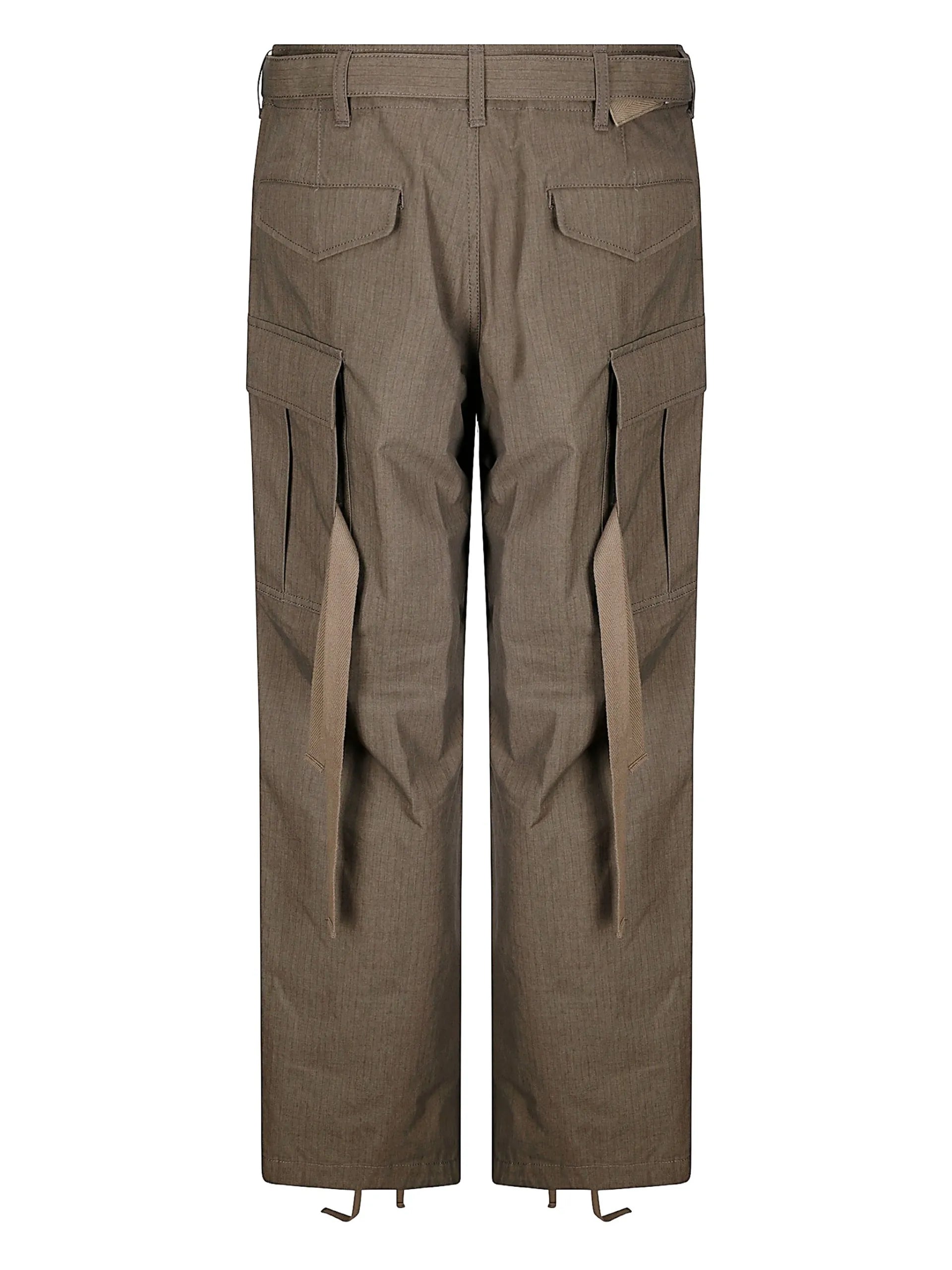 Sacai Ripstop Cargo Pants Brown Cotton