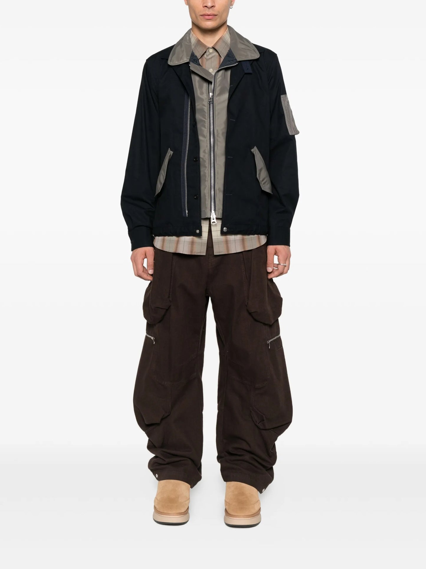Sacai Oxford Nylon Cotton Jacket SCM244 Vue 2