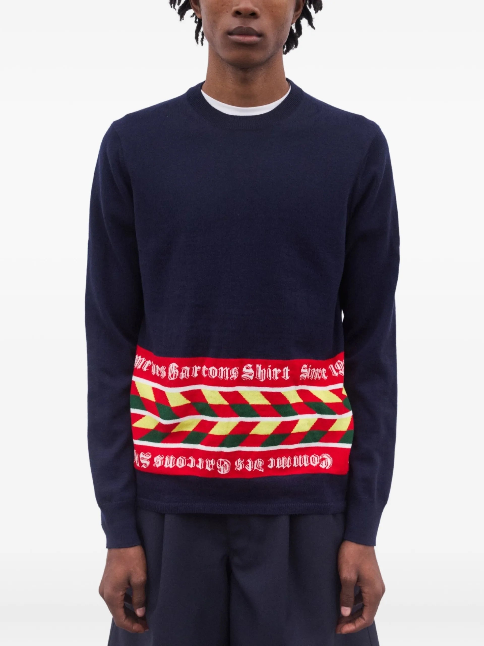 Comme Des Garçons Shirt Patterned Sweater