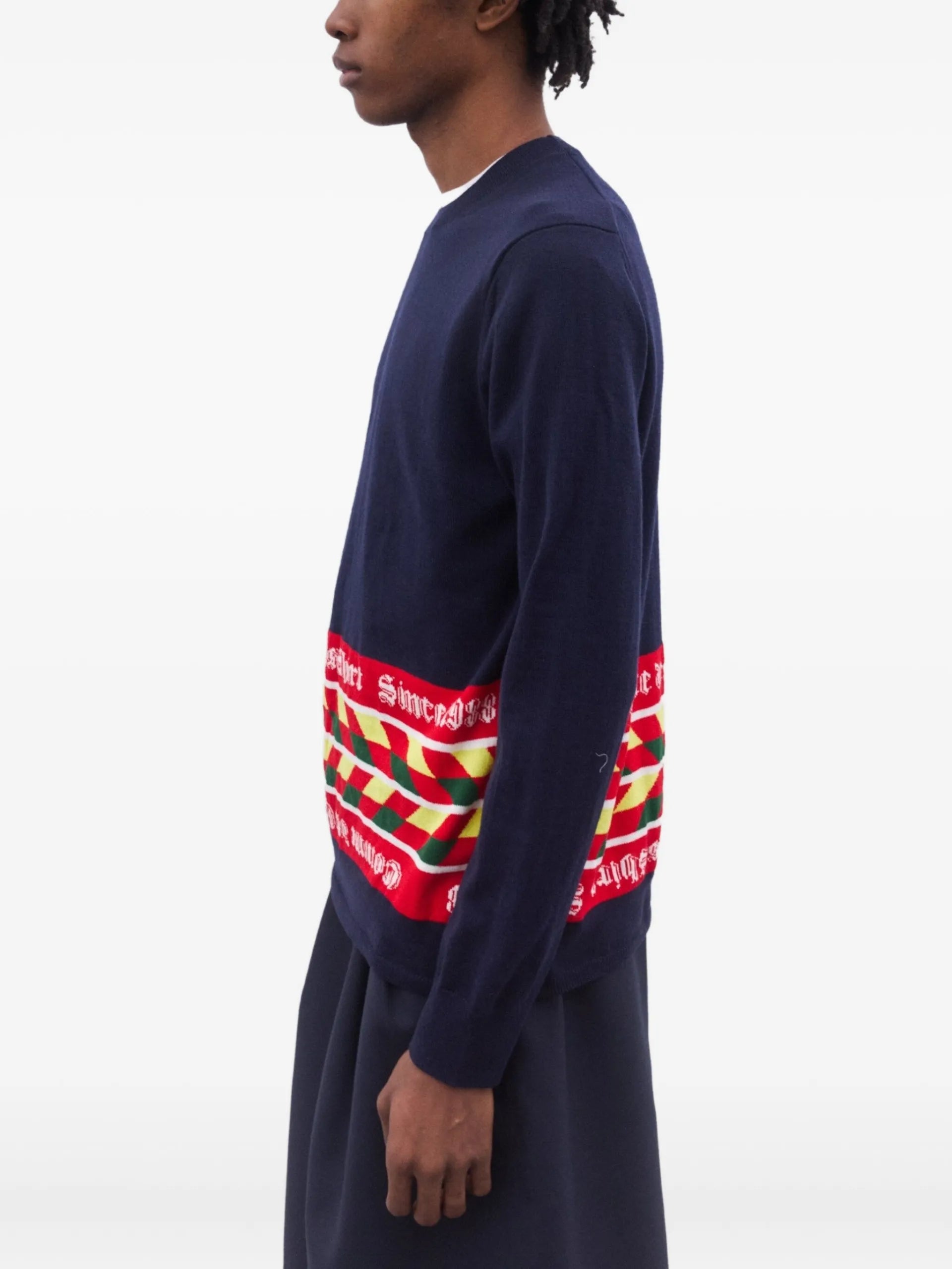 Comme Des Garçons Shirt Patterned Sweater - detail - Comme Des Garçons Shirt