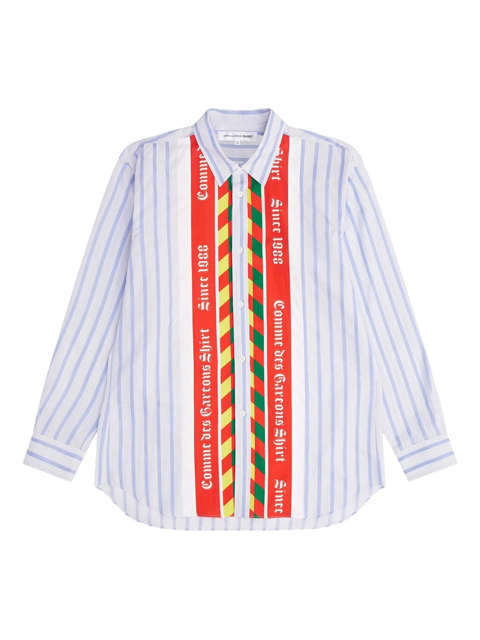 Comme Des Garçons Shirt Striped Logo Shirt - Comme Des Garçons Shirt | Le Block Lyon