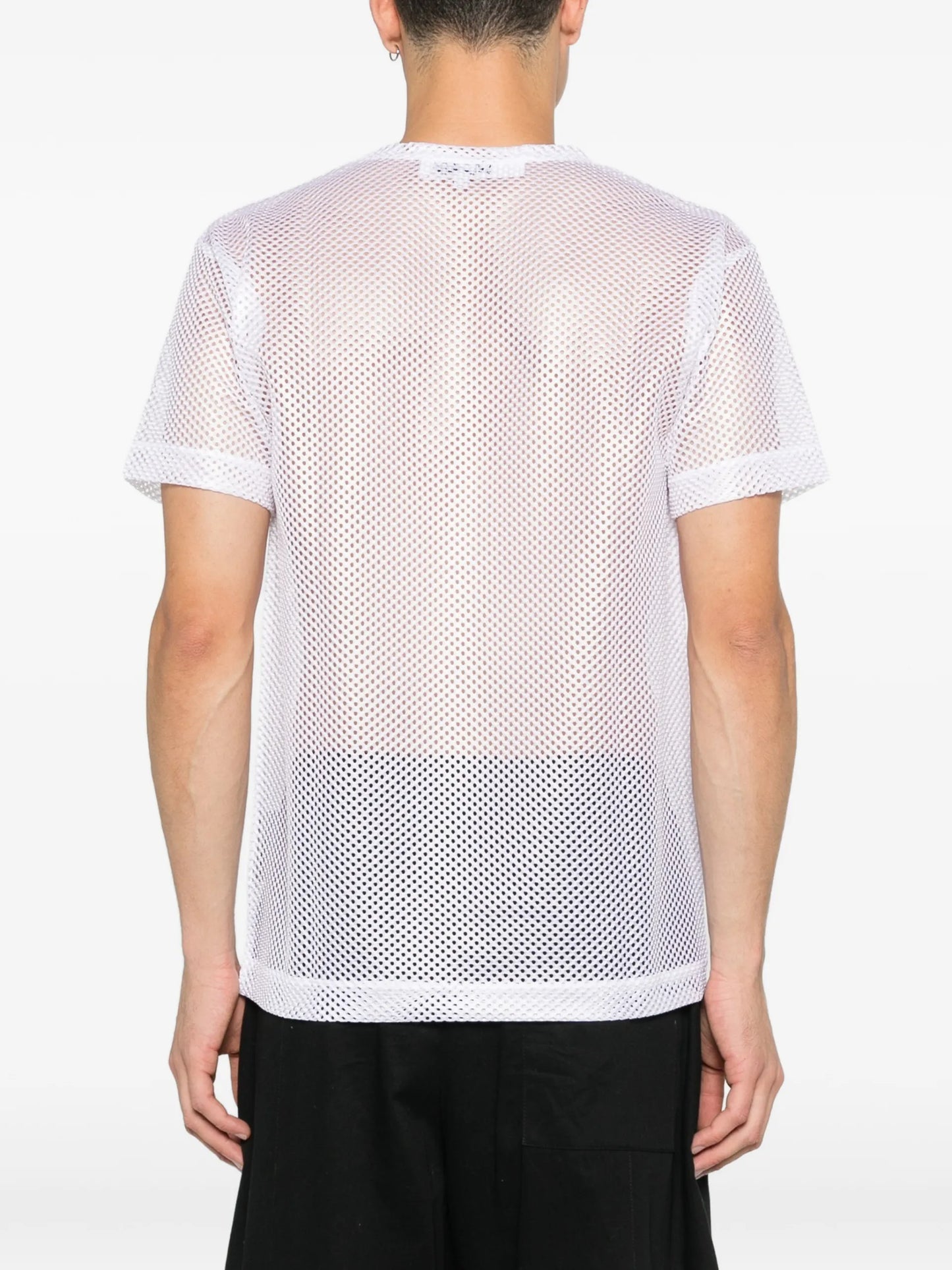 Comme Des Garçons Play Mesh Logo-patch T-shirt AXT351 Vue 4