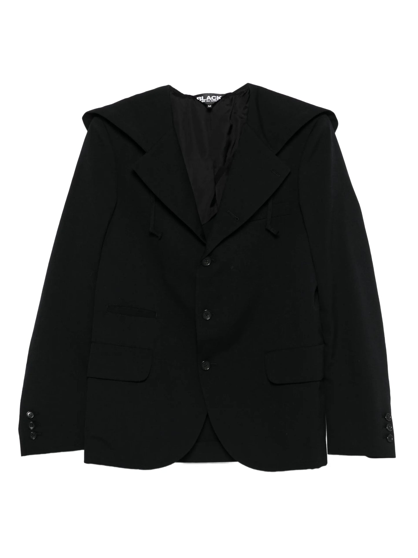 Black Comme Des Garçons Hooded Jacket 1PJ007W25 Vue 1