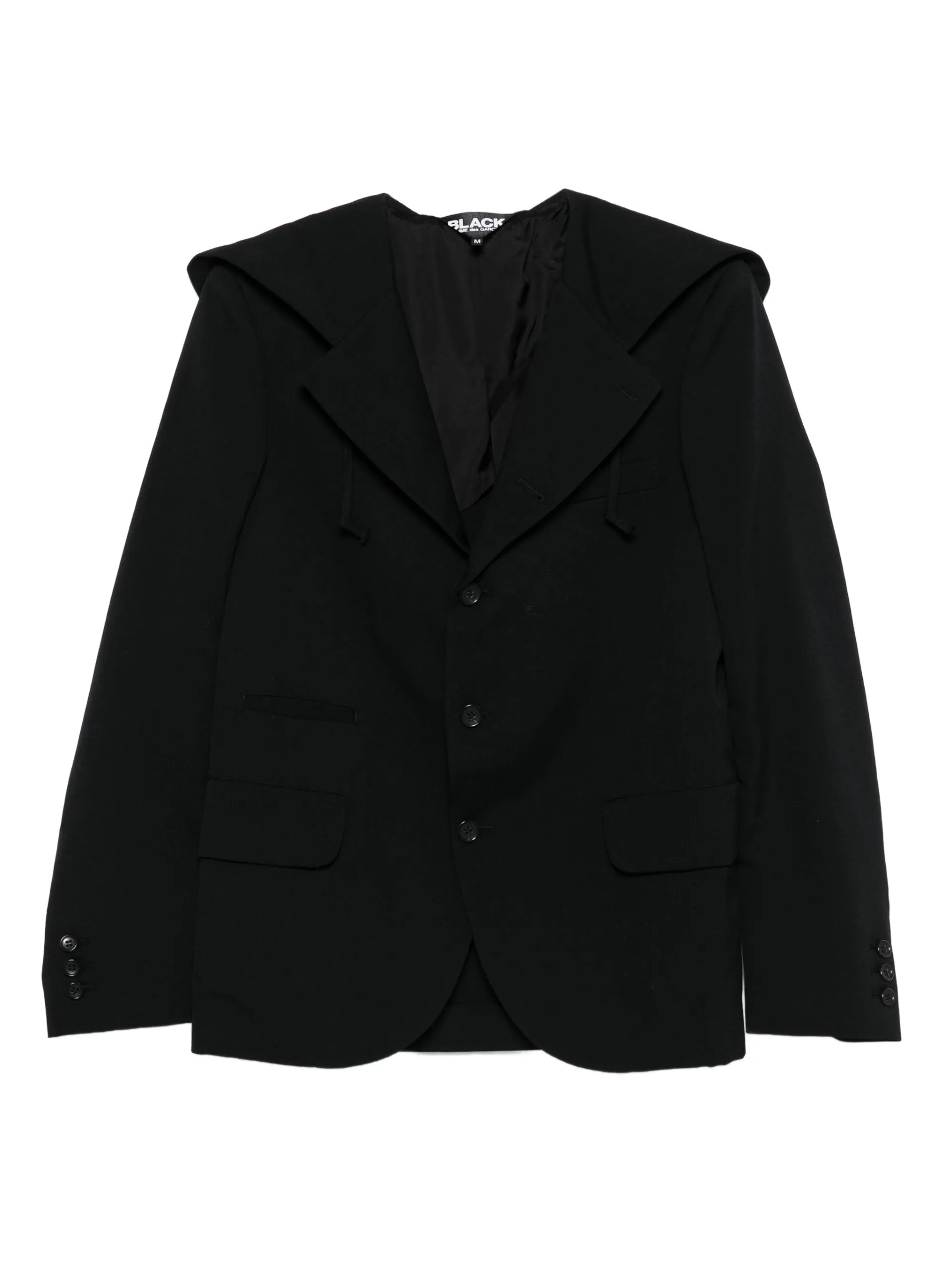 Black Comme Des Garçons Hooded Jacket 1PJ007W25 Vue 1