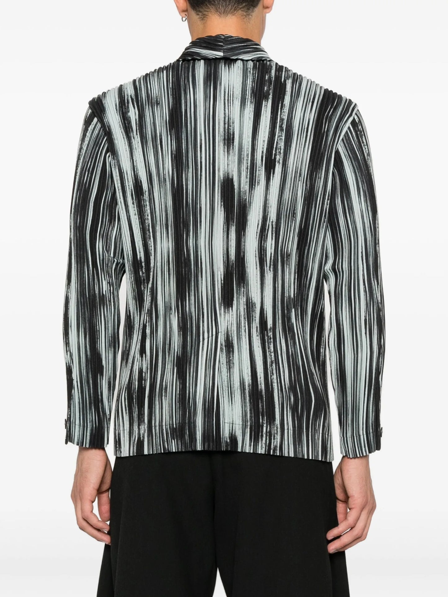 Homme Plissé Issey Miyake Striped Blazer - vue 4 - Homme Plissé Issey Miyake
