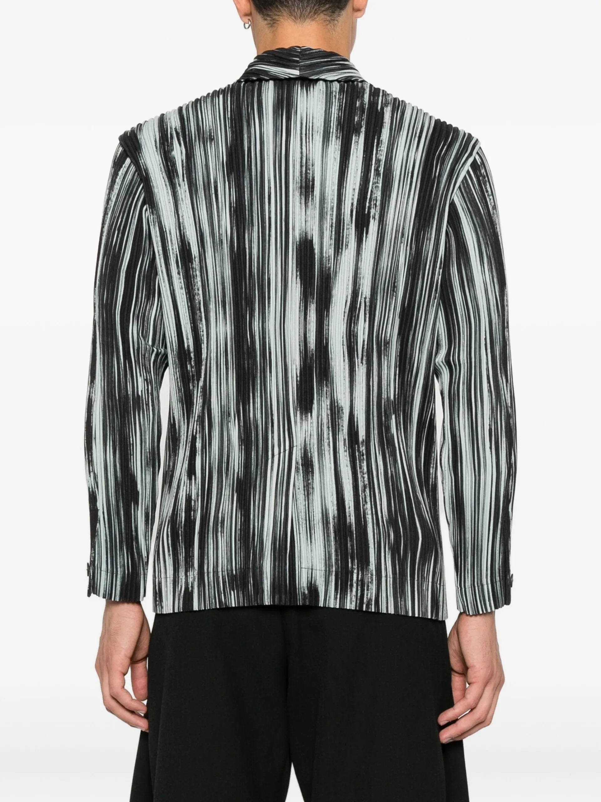Homme Plissé Issey Miyake Striped Blazer - vue 4 - Homme Plissé Issey Miyake
