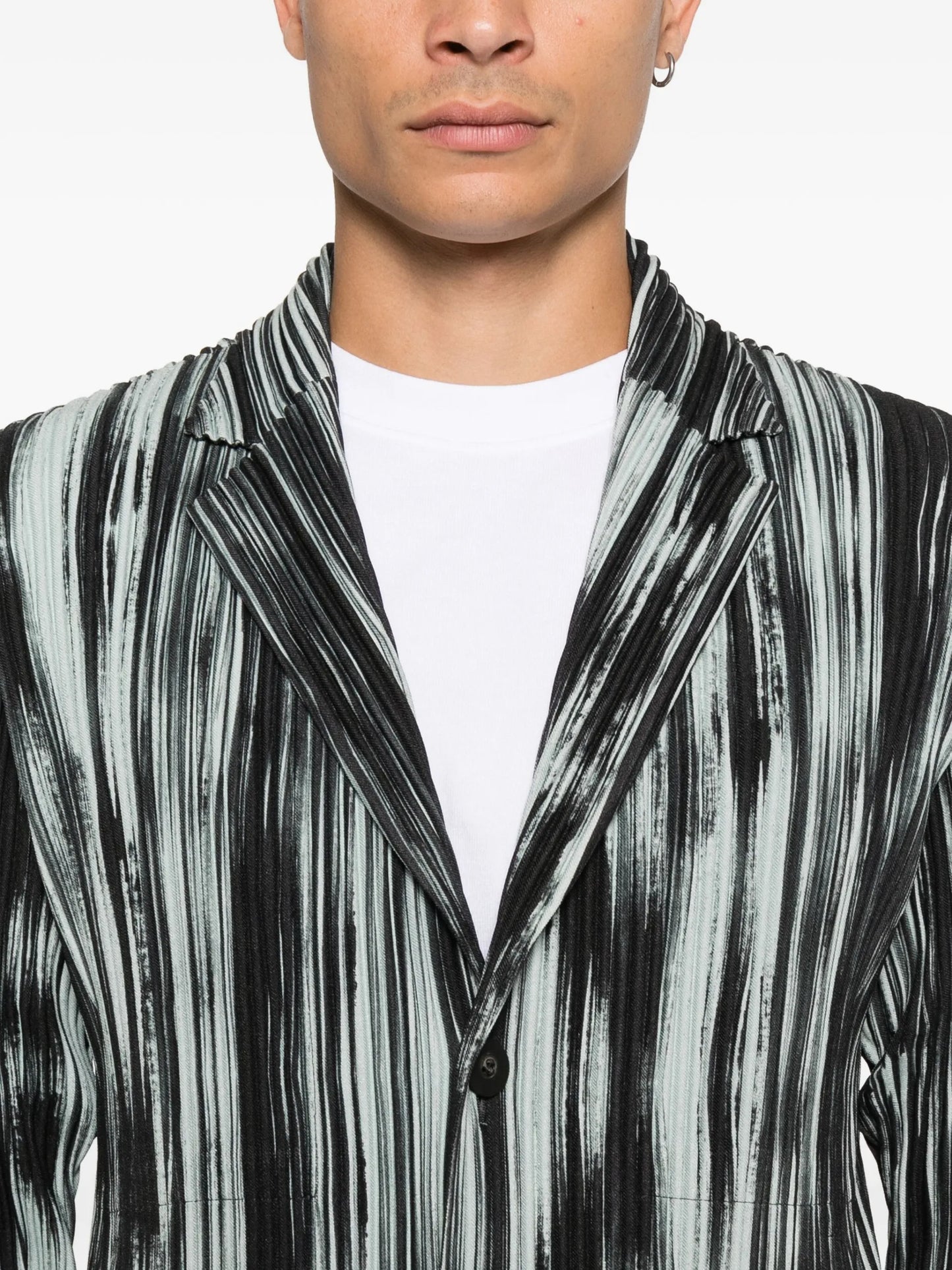 Homme Plissé Issey Miyake Striped Blazer - vue 5 - Homme Plissé Issey Miyake