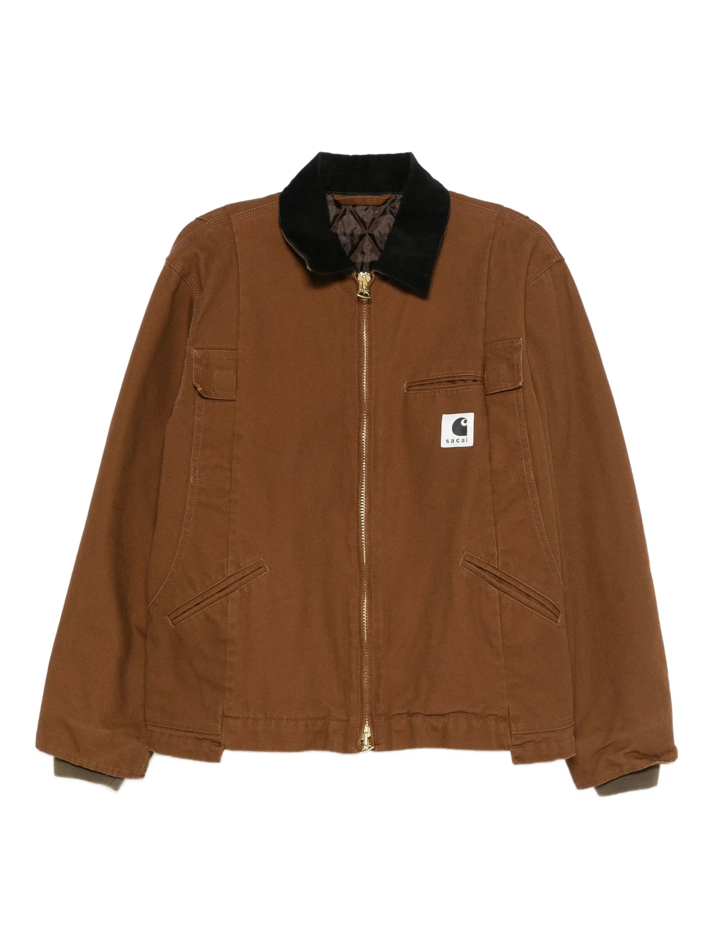 Sacai X Carhartt Zip-up Contrast-collar Jacket 2500990S642 Vue 1