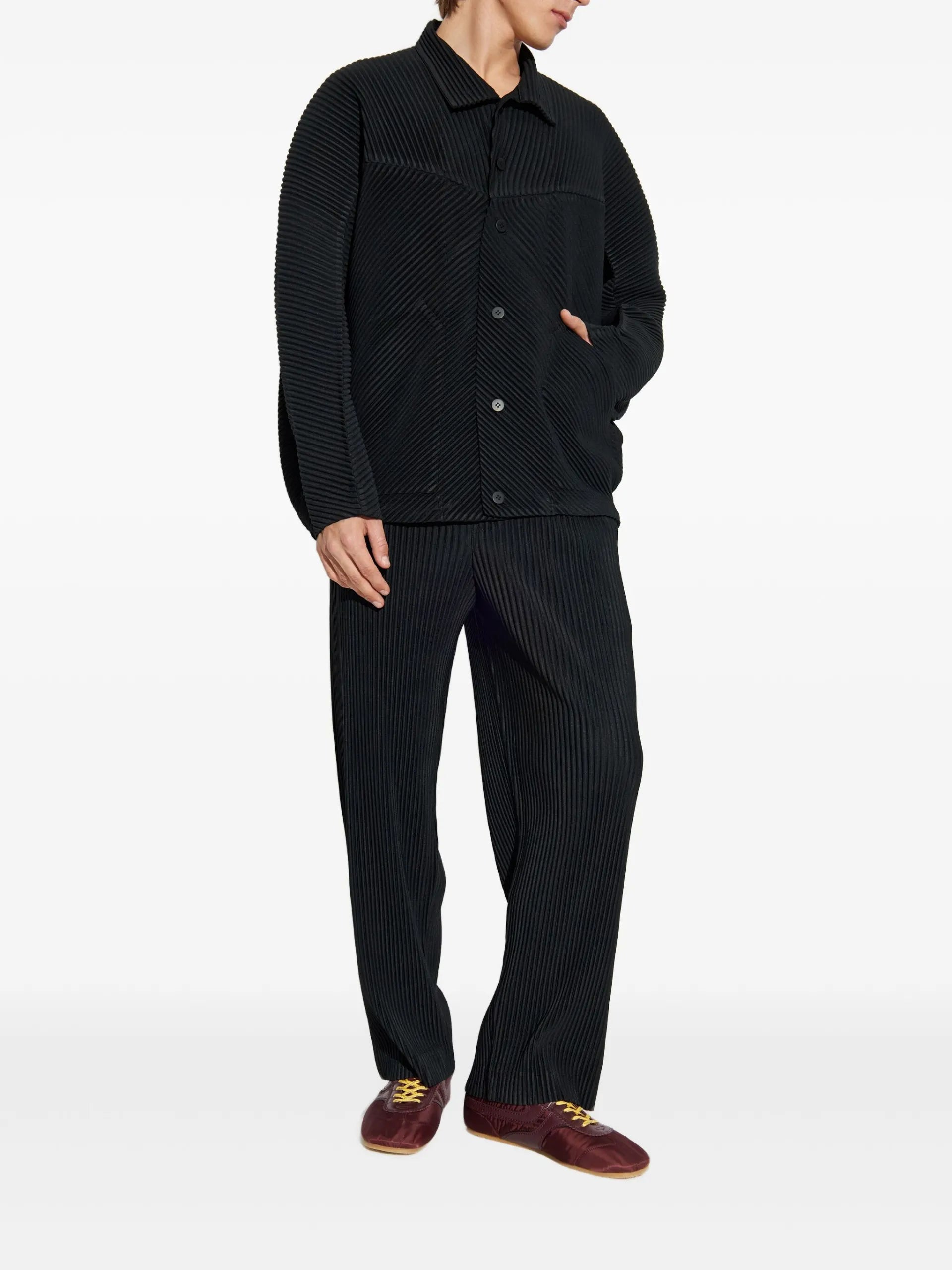 Homme Plissé Issey Miyake Monthly Colors: September Plissé Buttoned Overshirt