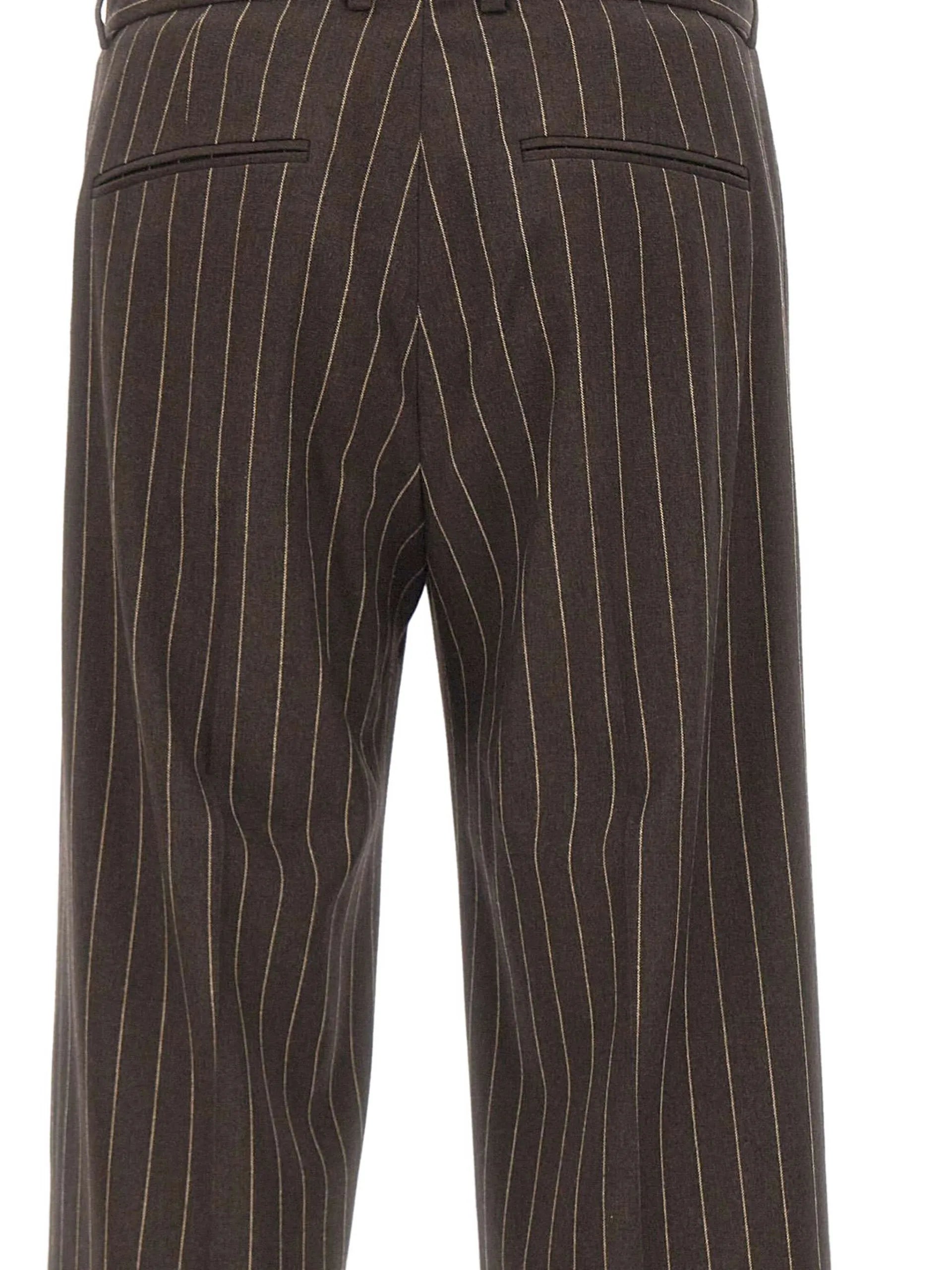 Drôle De Monsieur Pinstriped Pleated Pants - vue 4 - Drôle De Monsieur