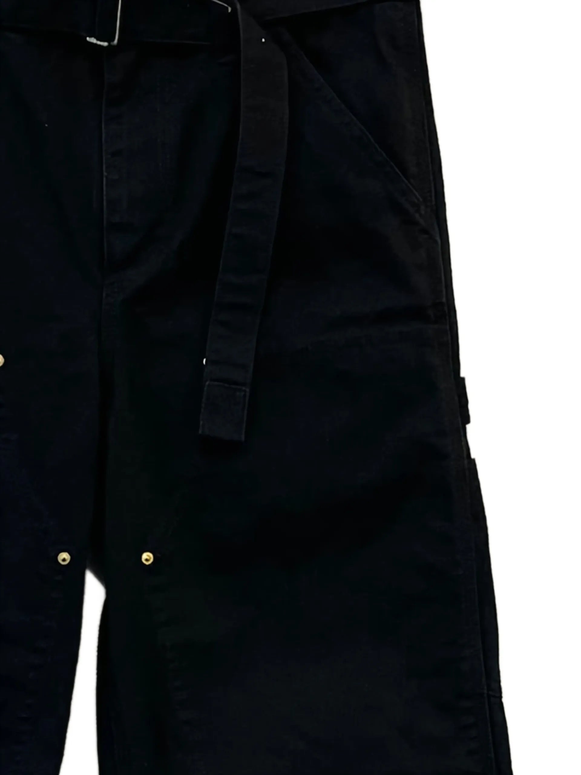 Sacai Belted Trousers Black Cotton