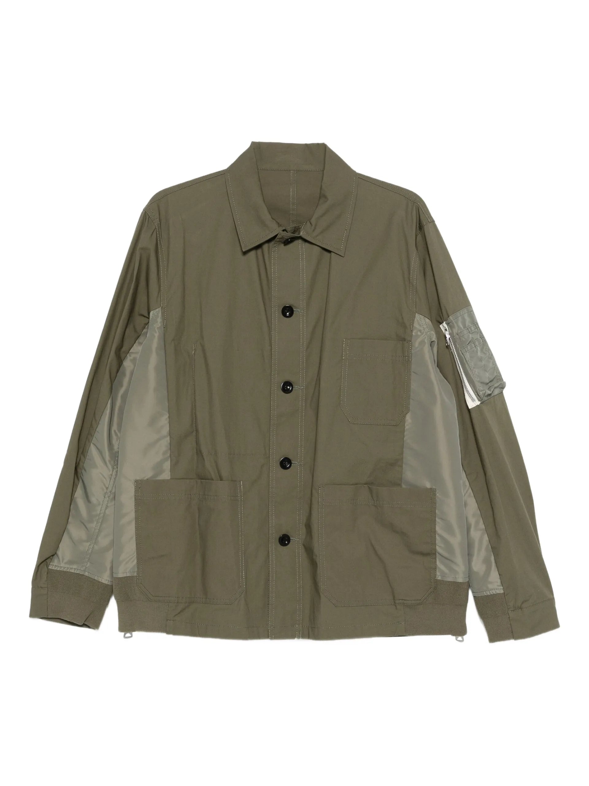 Sacai Button-down Jacket Green Polyester - sacai | Le Block Lyon